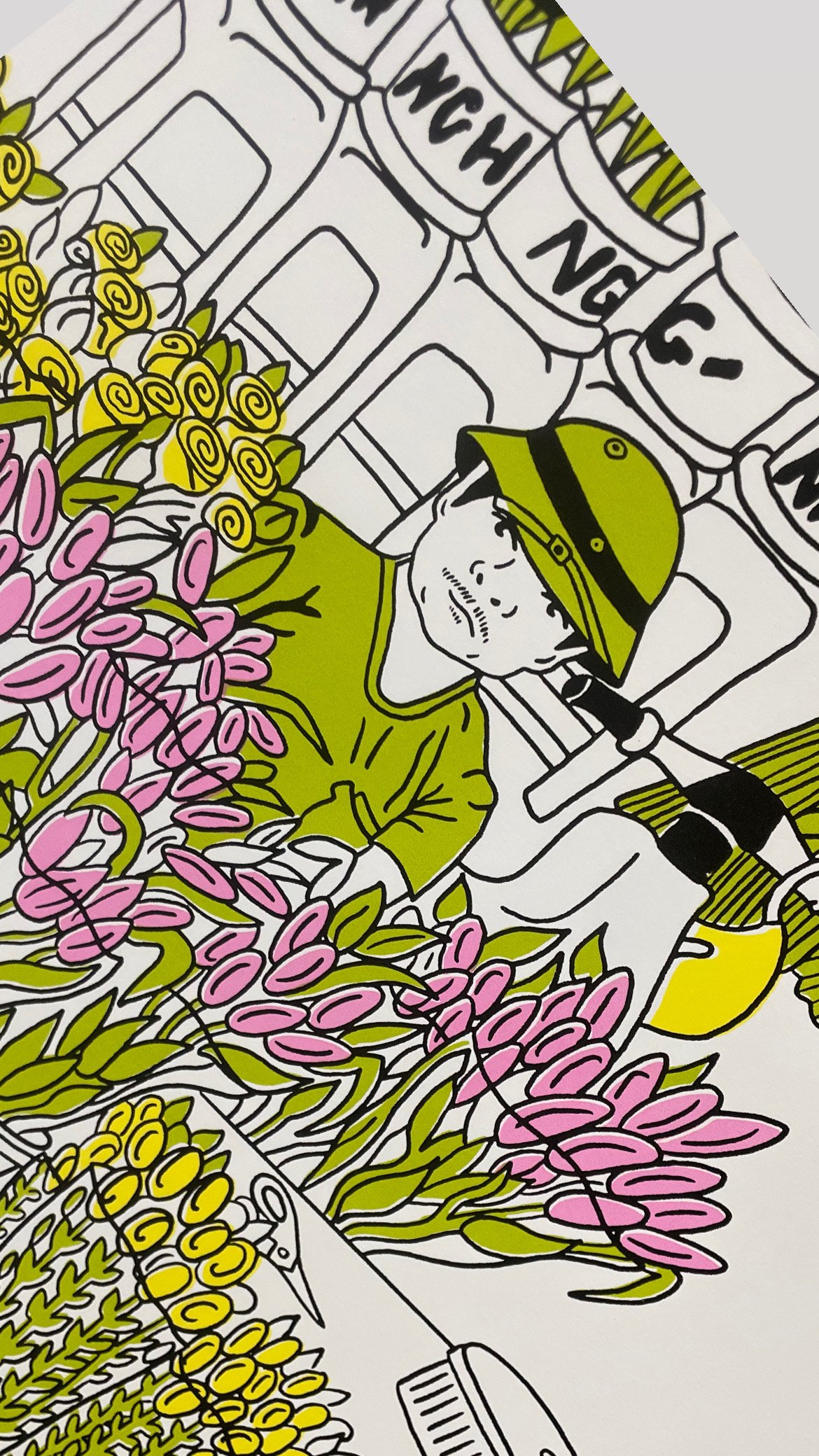 Cho Hoa Quang Ba Screen print- limited edition of 5