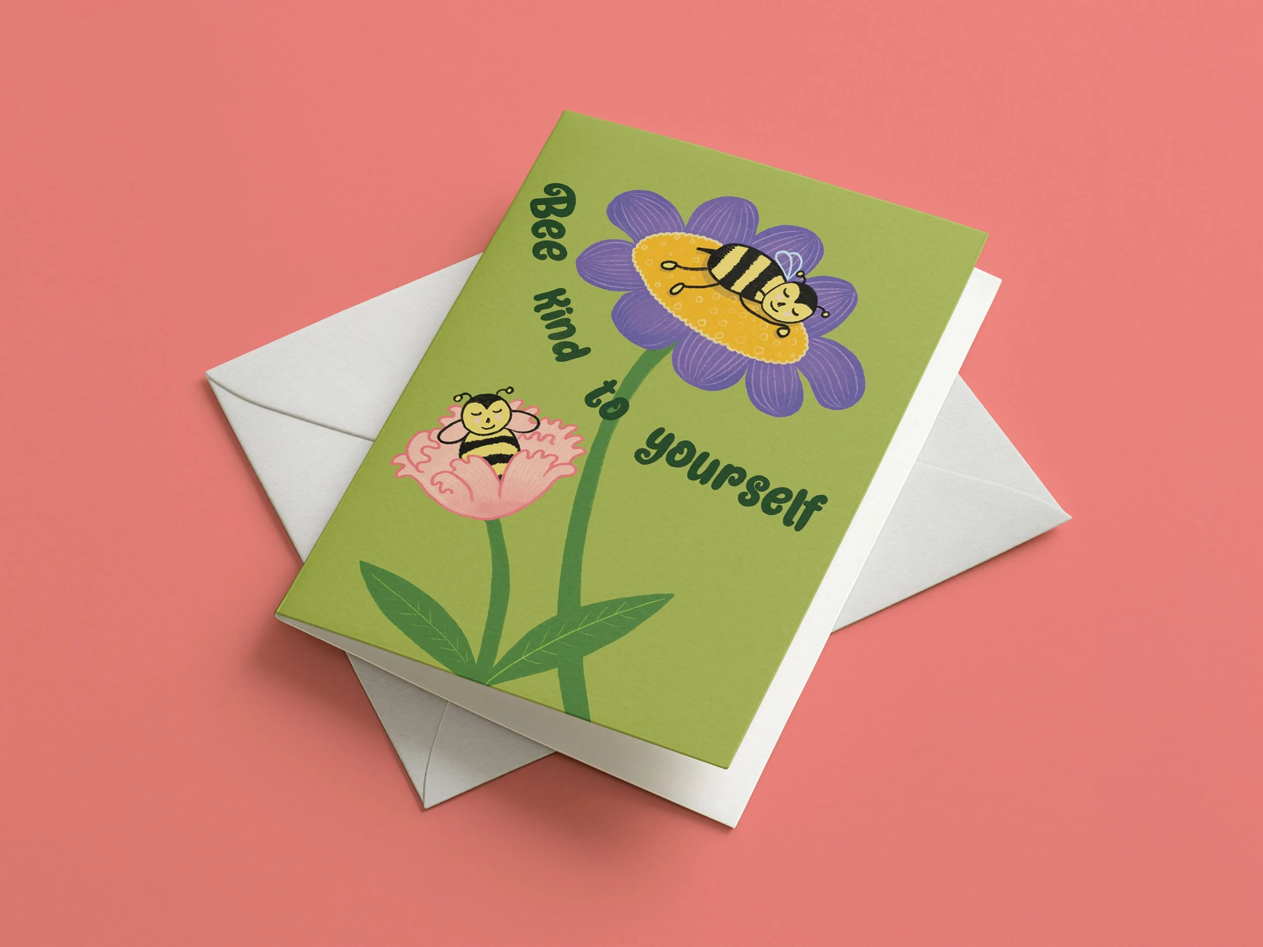Bee kind to yourself card