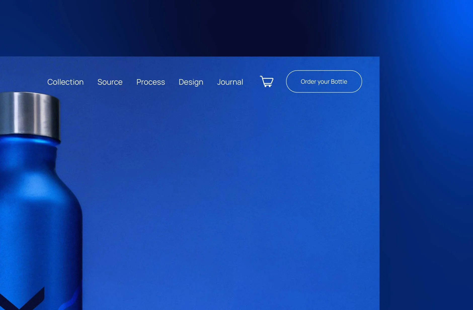 Premium Blue Water Bottle Website Design