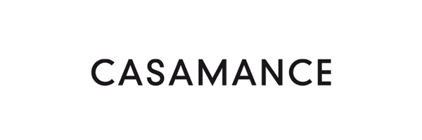 Logo de la marque Casamance sur fond noir.