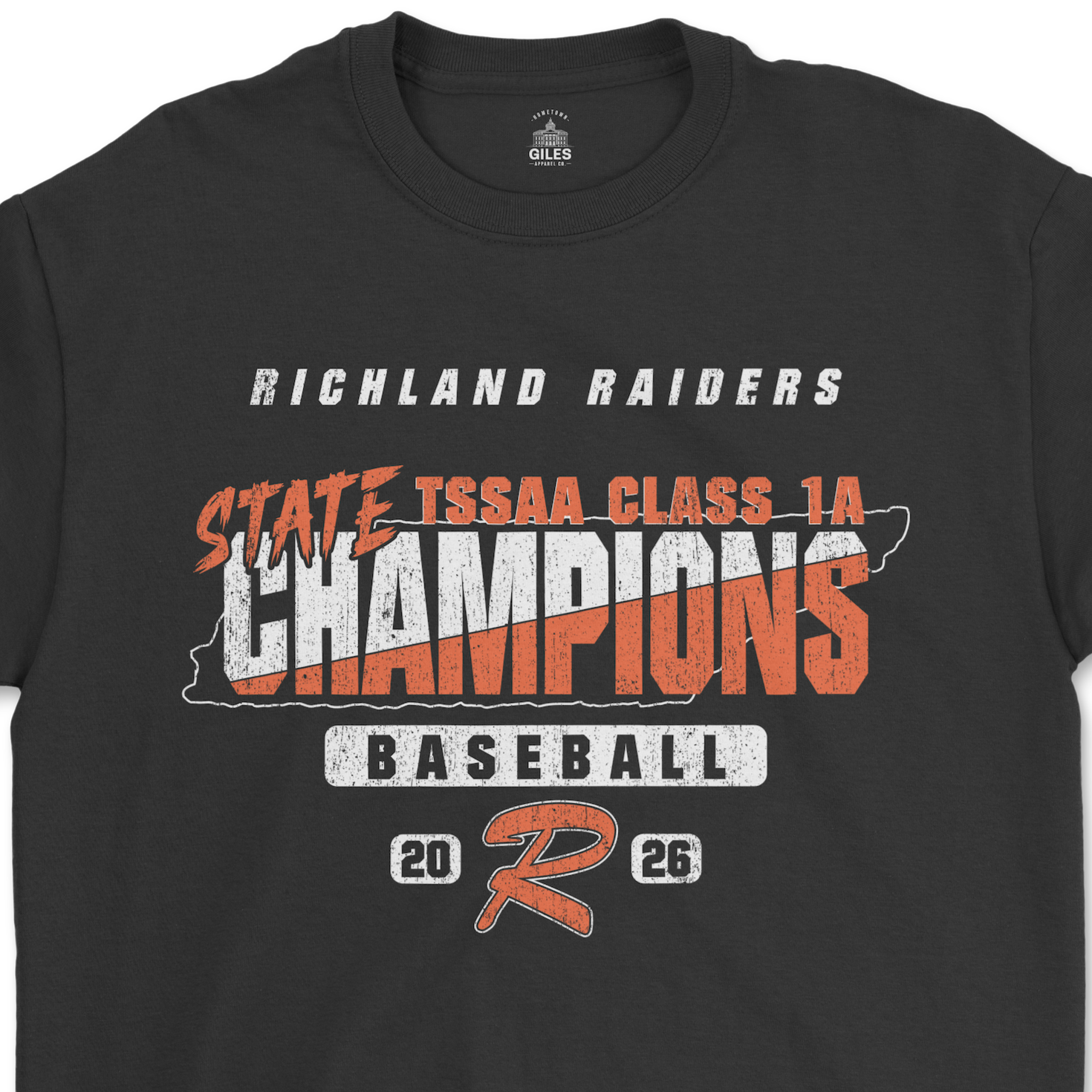 Richland Raiders State TSSAA Class 1A Baseball Champions Tee