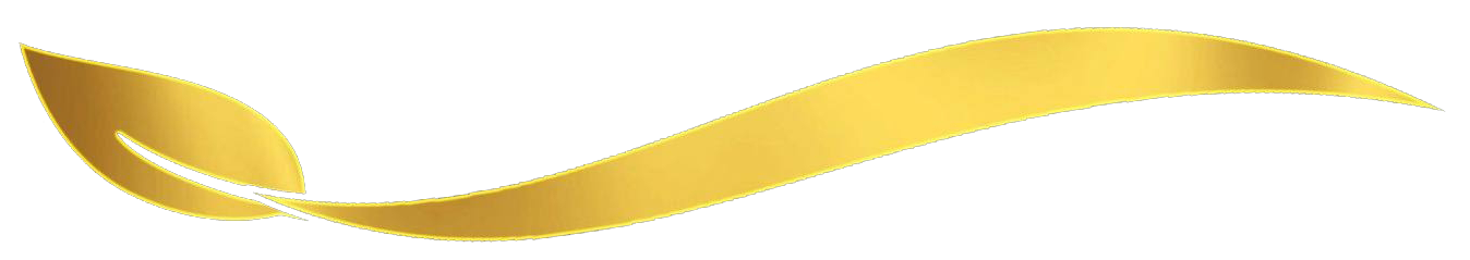 Stylized gold ribbon with pink, blue, purple, green, and black background