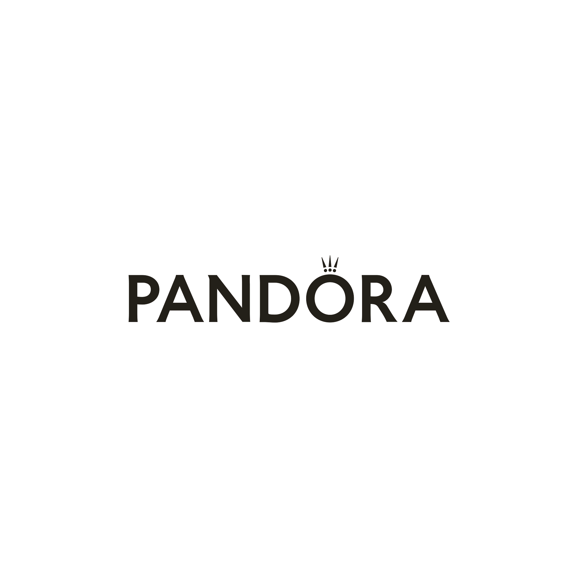 Pandora logo with a crown symbol above the name.