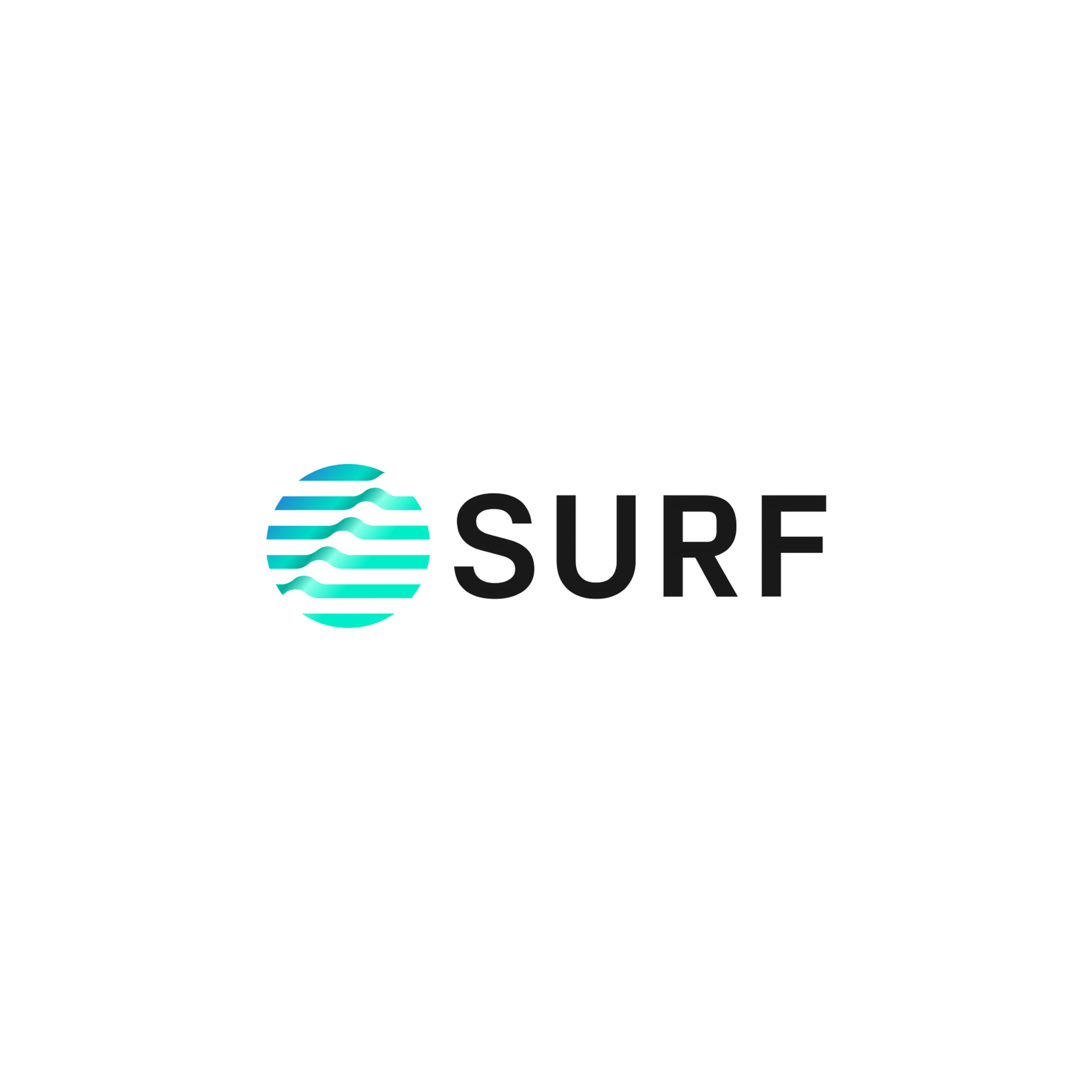 Black background with a futuristic logo featuring blue lines and the word 'SURGE' written underneath.