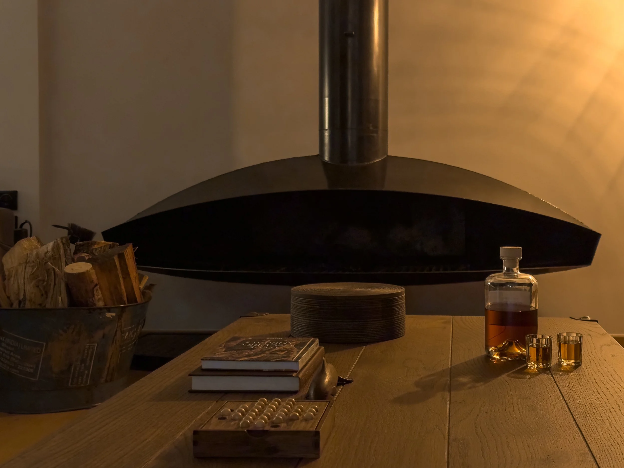 A cozy living corner shaped by conversation, slow evenings and thoughtful contemporary living at Astraea Villa.