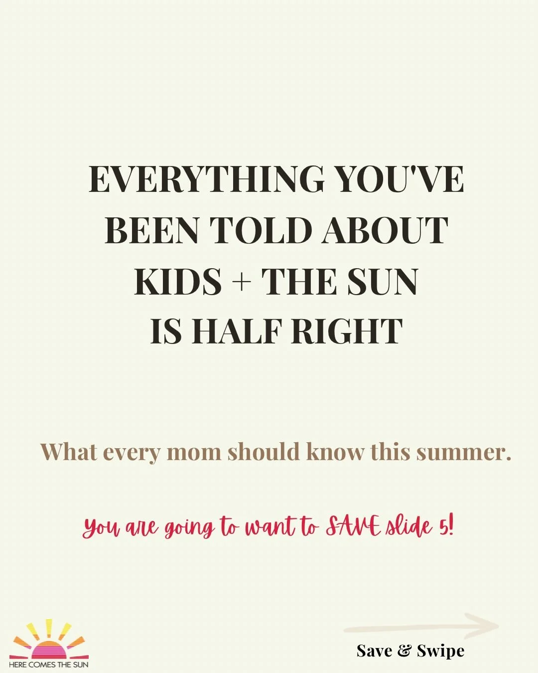 Everything you&rsquo;ve been told about kids and the sun is half right, but  half of it is actually working against you!

Morning sun? Biological necessity for vitamin D and mood. Midday sun? That&rsquo;s when UV index matters and protection becomes 