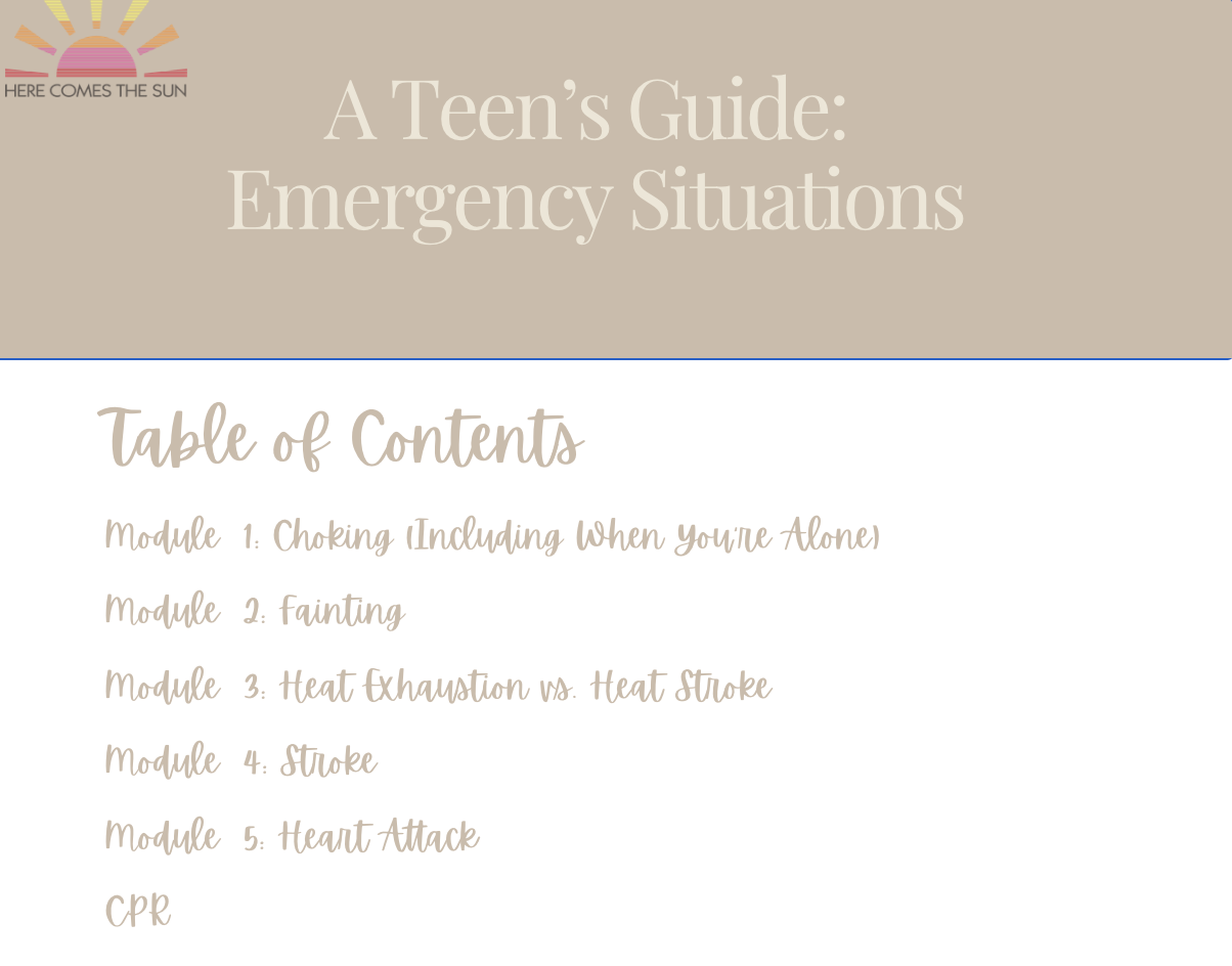 Teen Guide: What to do in Emergency Situations