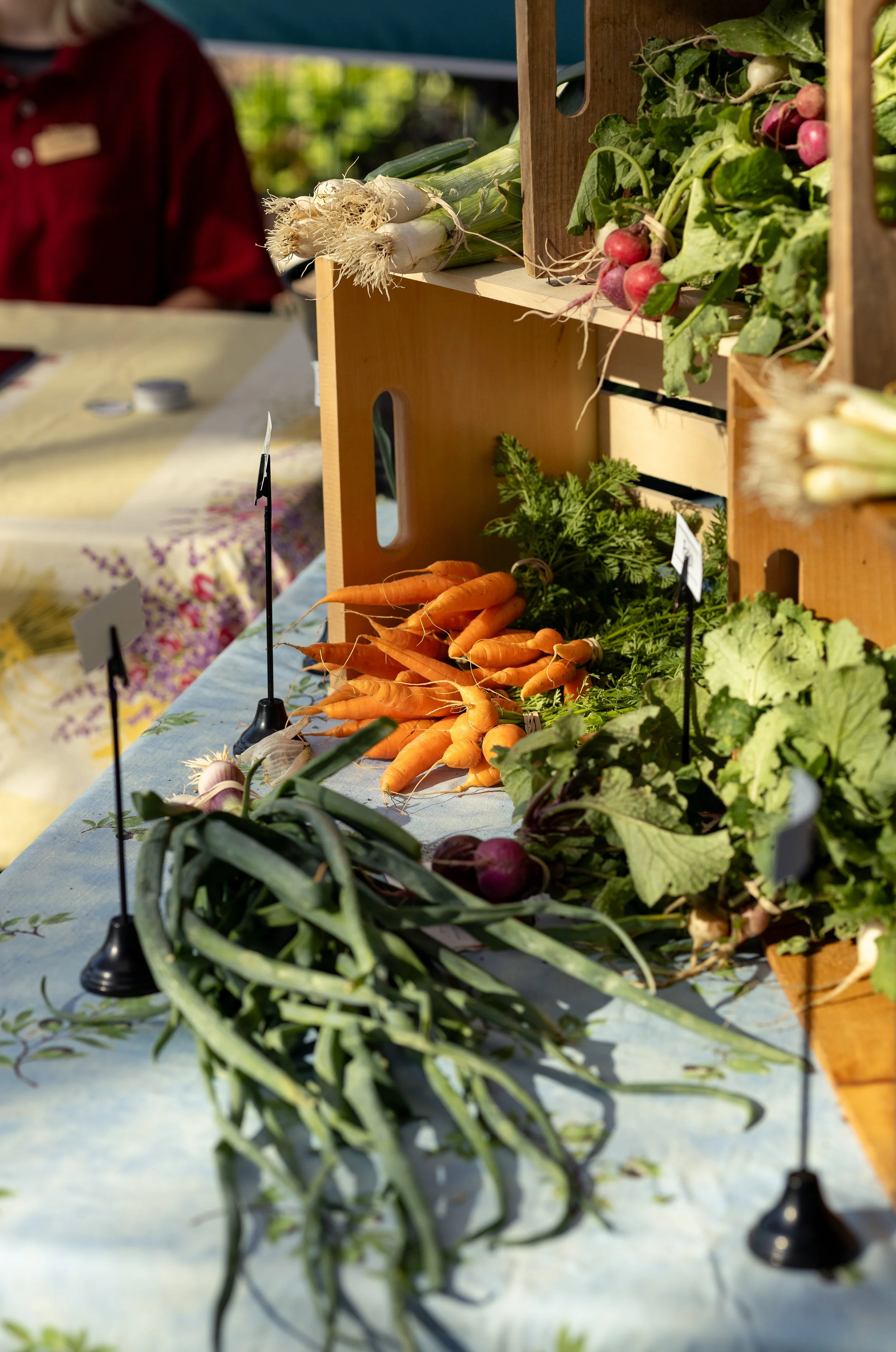 Table of produce for sale