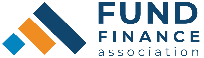 Logo of the Fund Finance Association with blue and orange geometric shapes and text.
