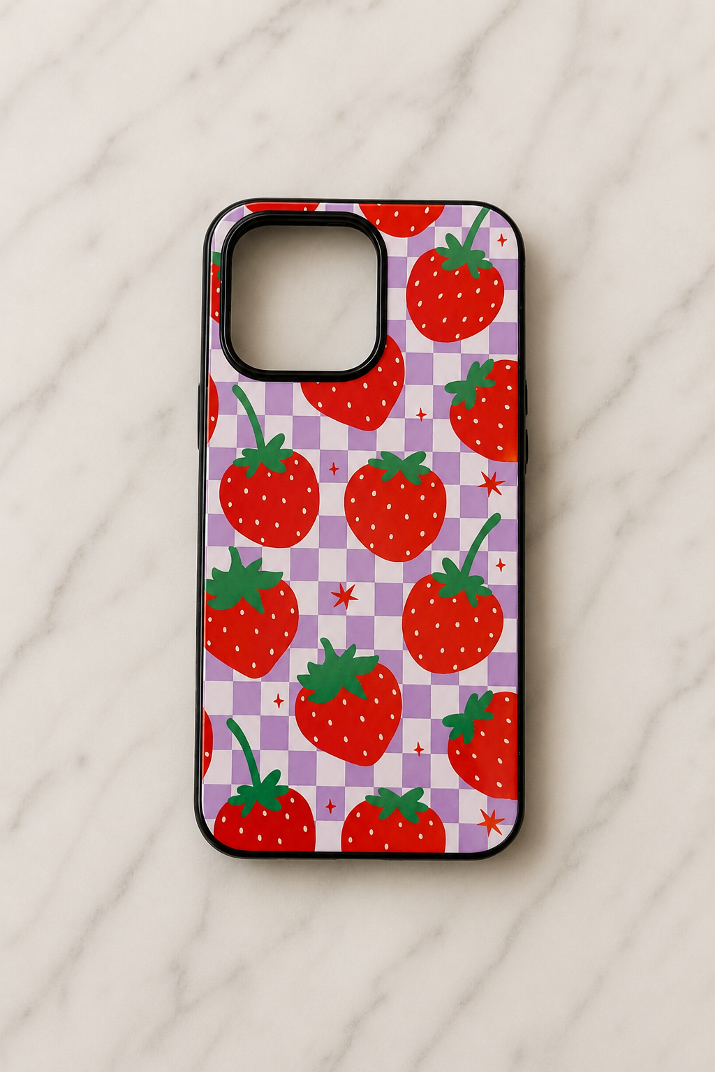 Strawberry Gingham phone case
