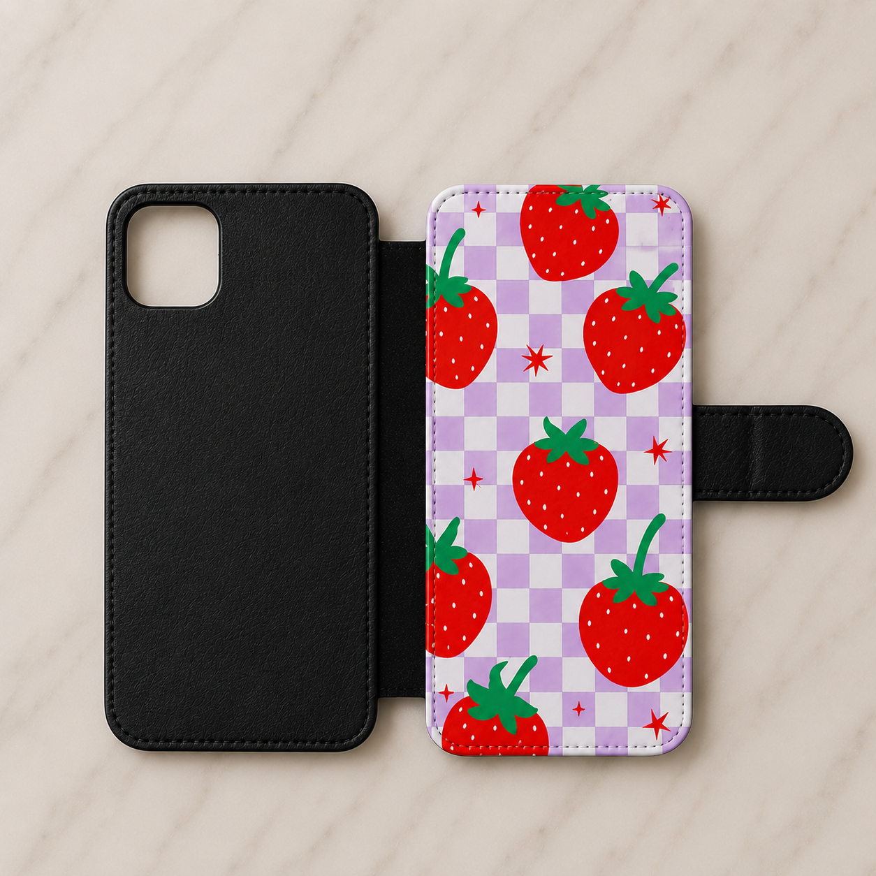 Strawberry Gingham phone case