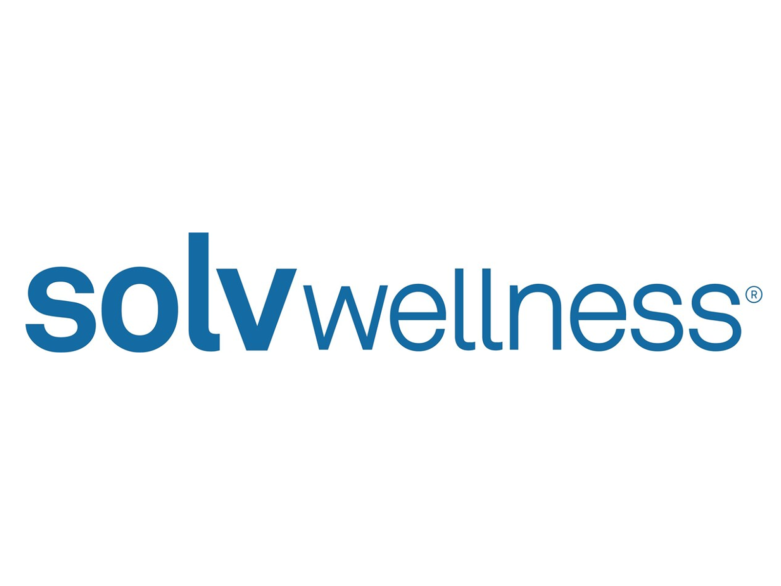 Solvwellness logo with the word 'solv' in bold blue font and 'wellness' in regular blue font.