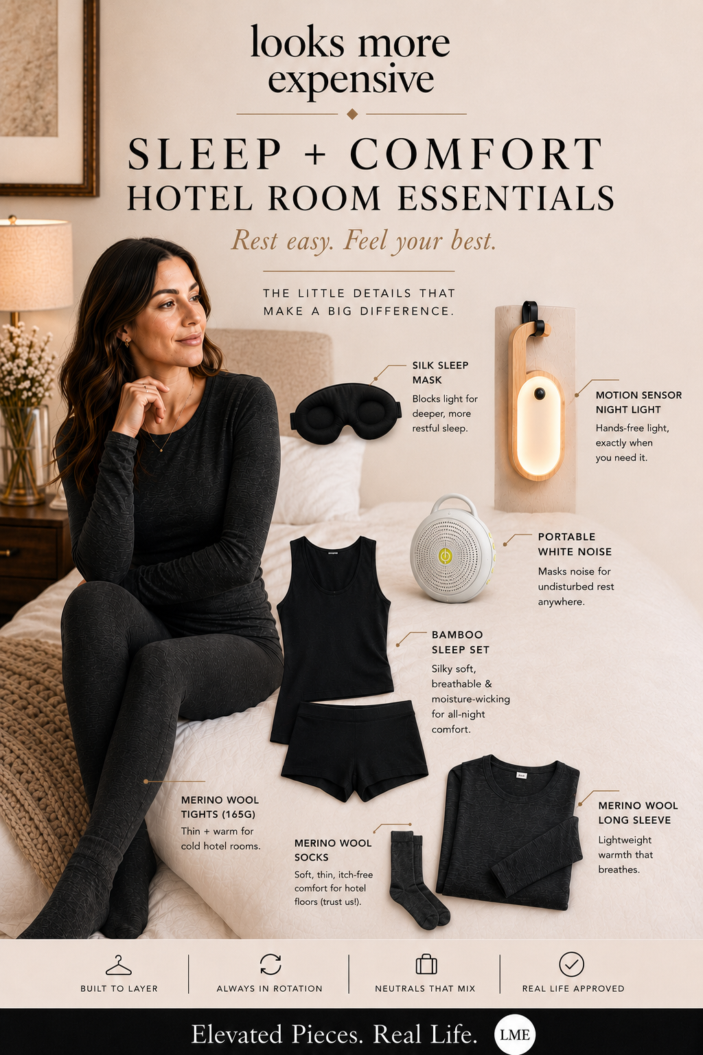 Sleep + Comfort Hotel Room Essentials