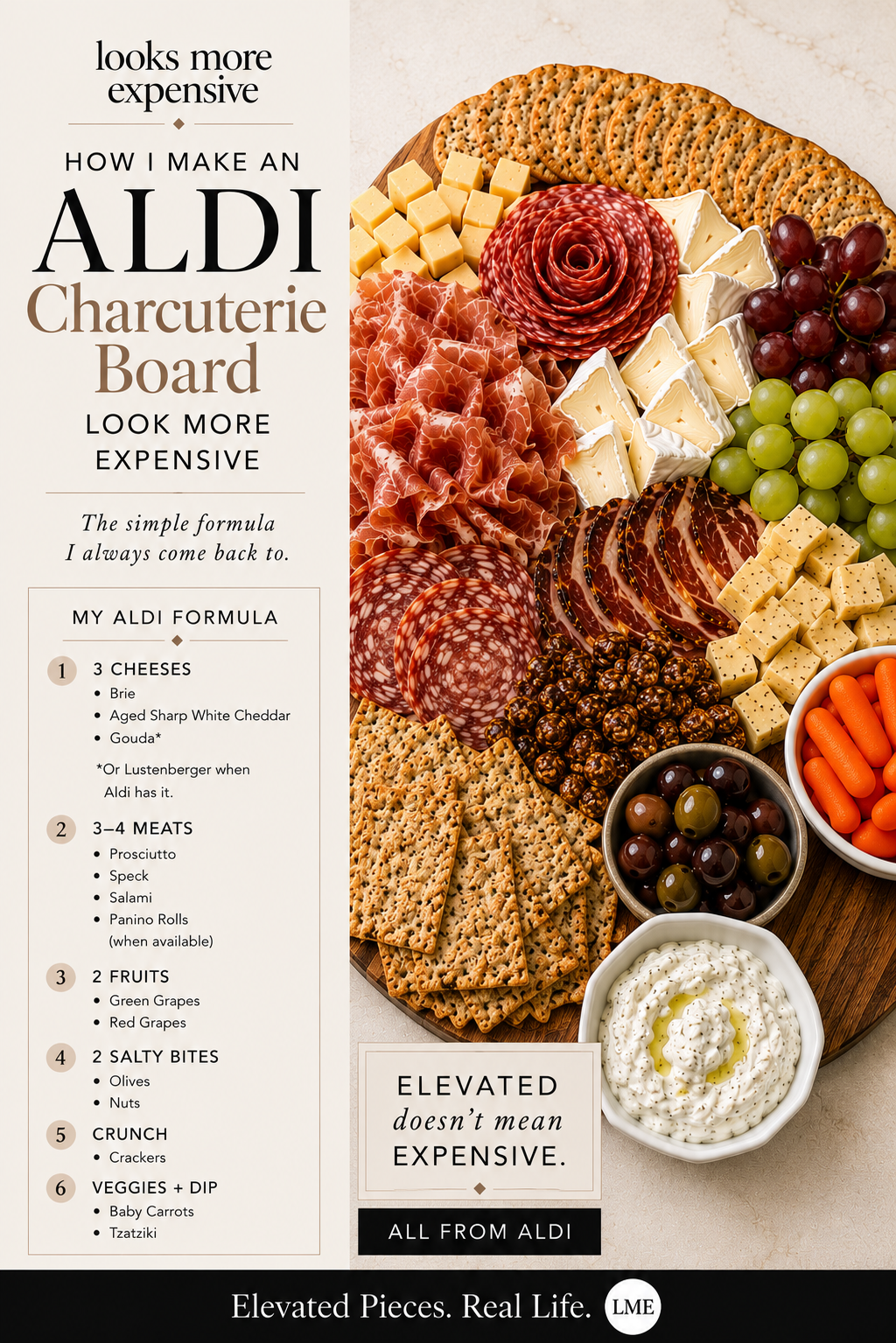 How I Make an Aldi Charcuterie Board Look More Expensive