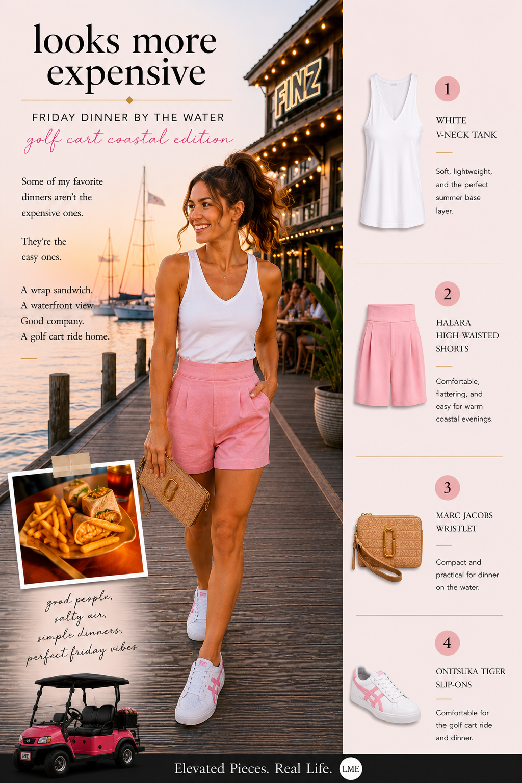 Friday Dinner by the Water | Golf Cart Coastal Edition