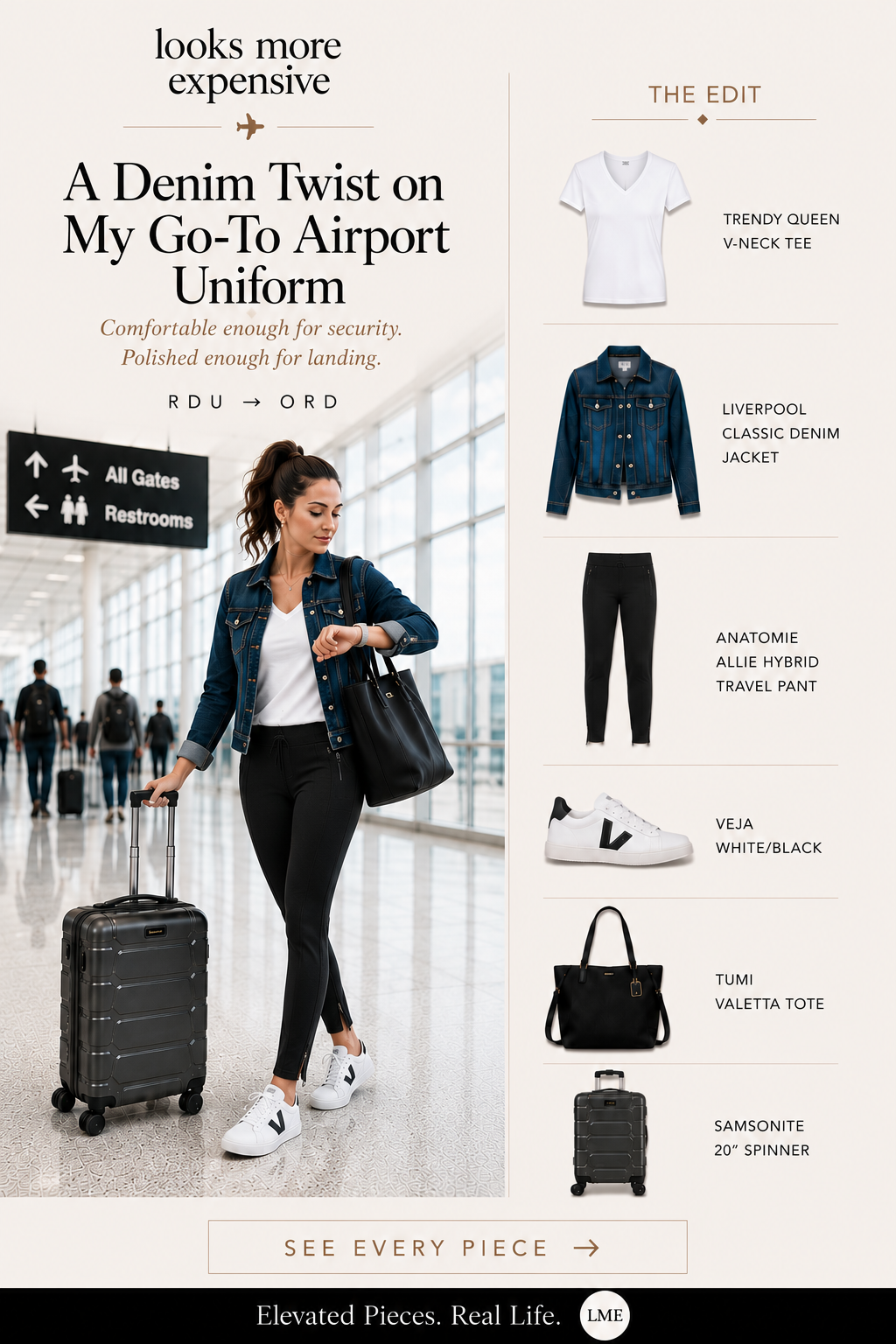 A Denim Twist on My Go-To Airport Uniform