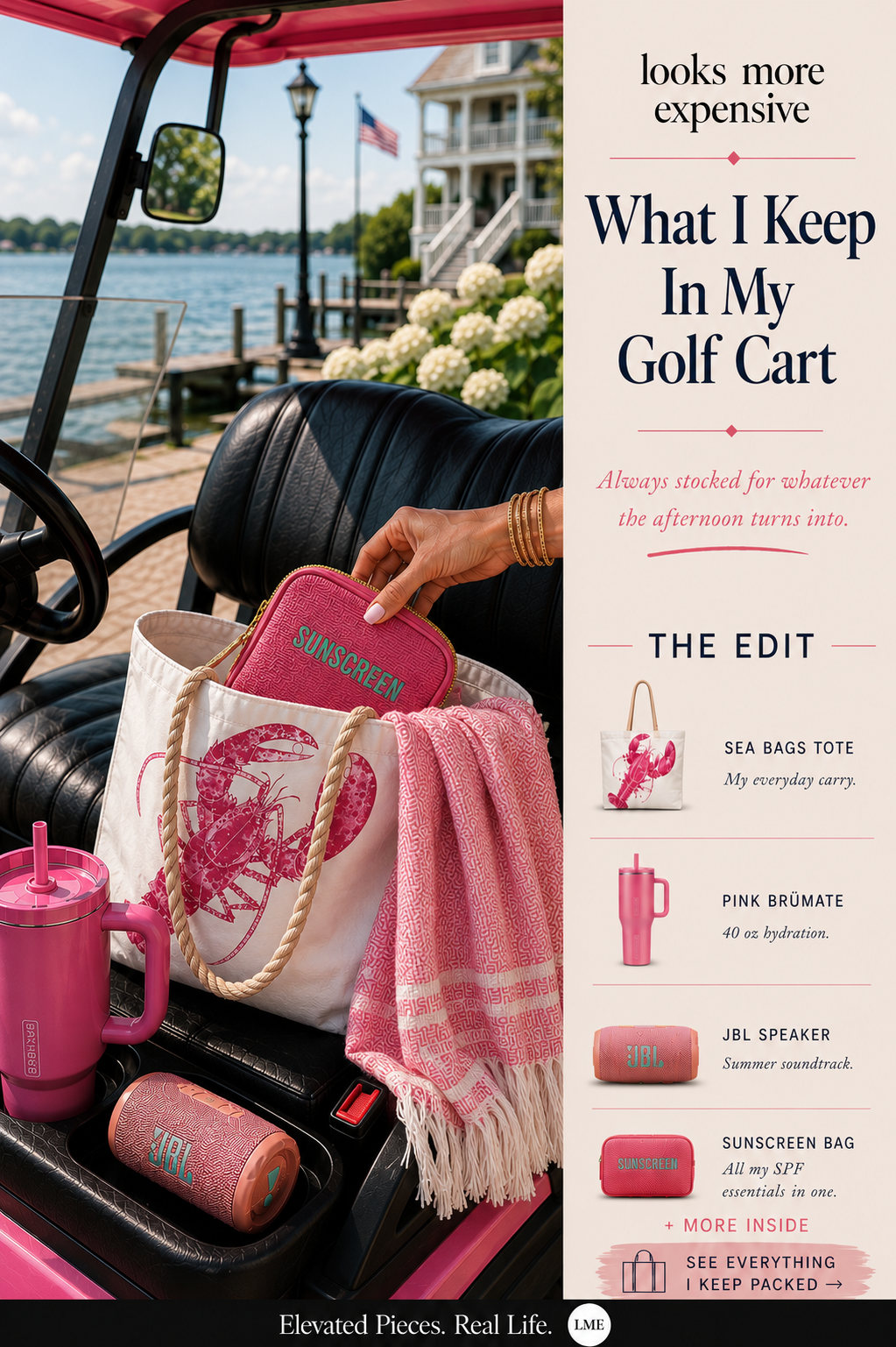 What I Keep in My Golf Cart