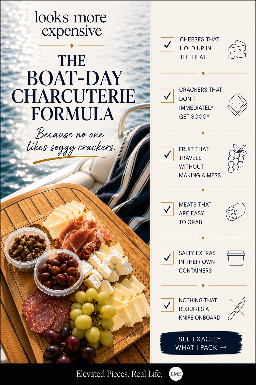 The Boat-Day Charcuterie Formula That Actually Travels Well