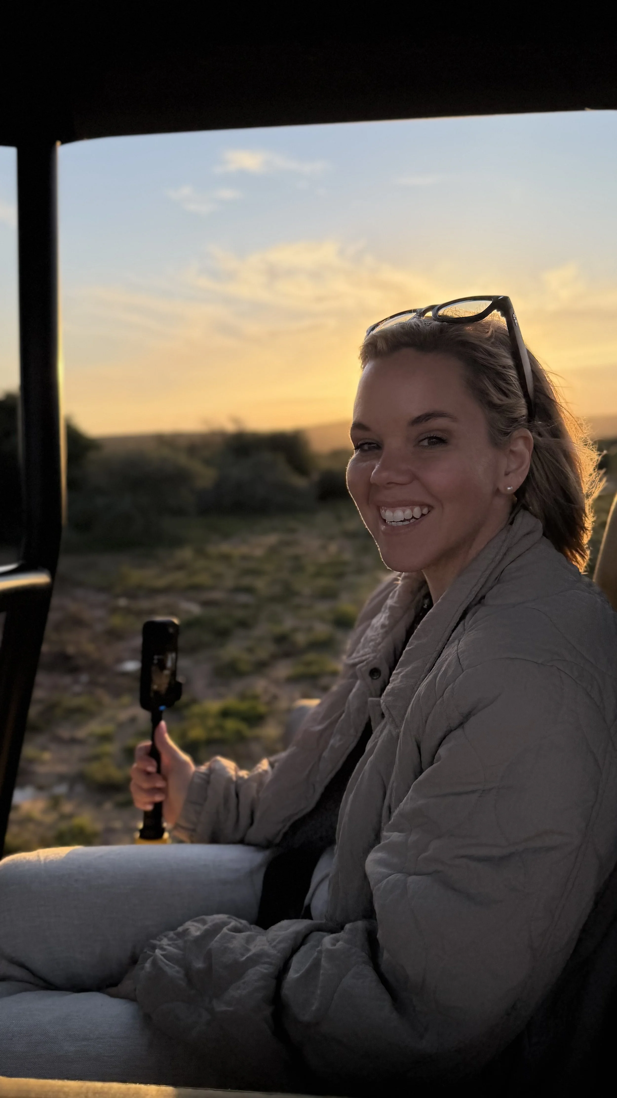insta360 in action on our sunset safari game drive