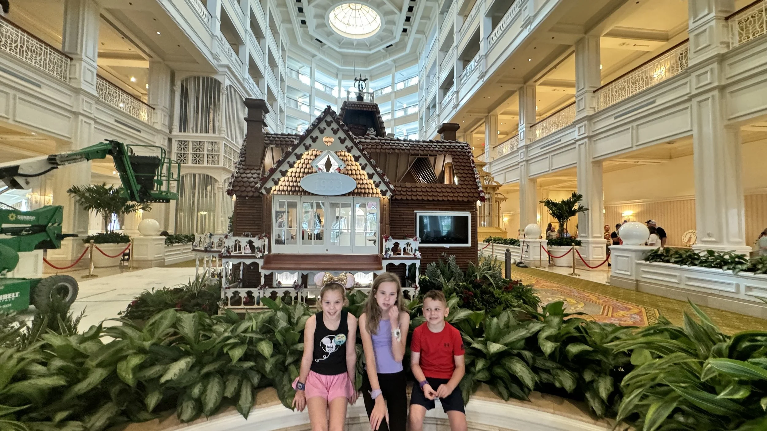 We love the Gingerbread House set up at Walt Disney World’s Grand Floridian Resort and Spa.