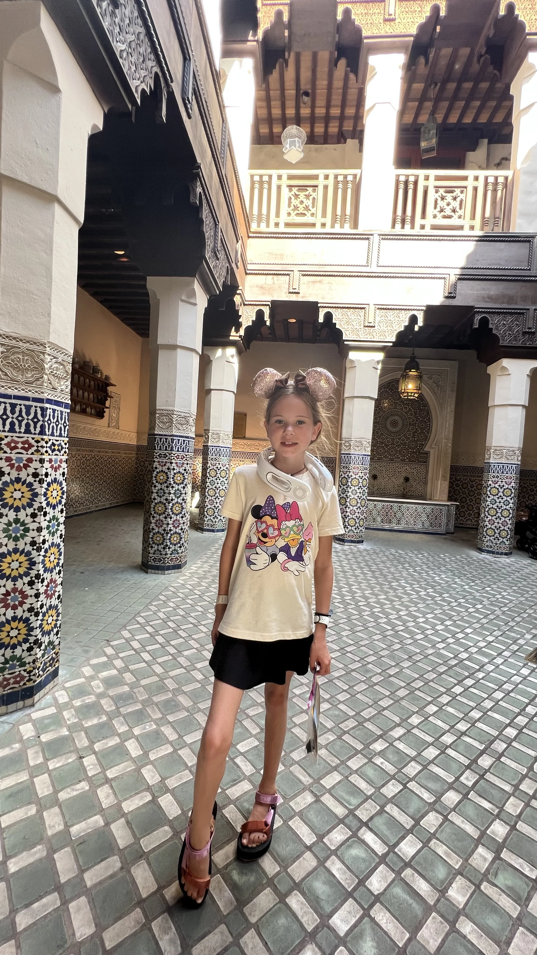Morocco at Epcot is one of the most beautiful scenes! Raegan loves exploring all of the countries!