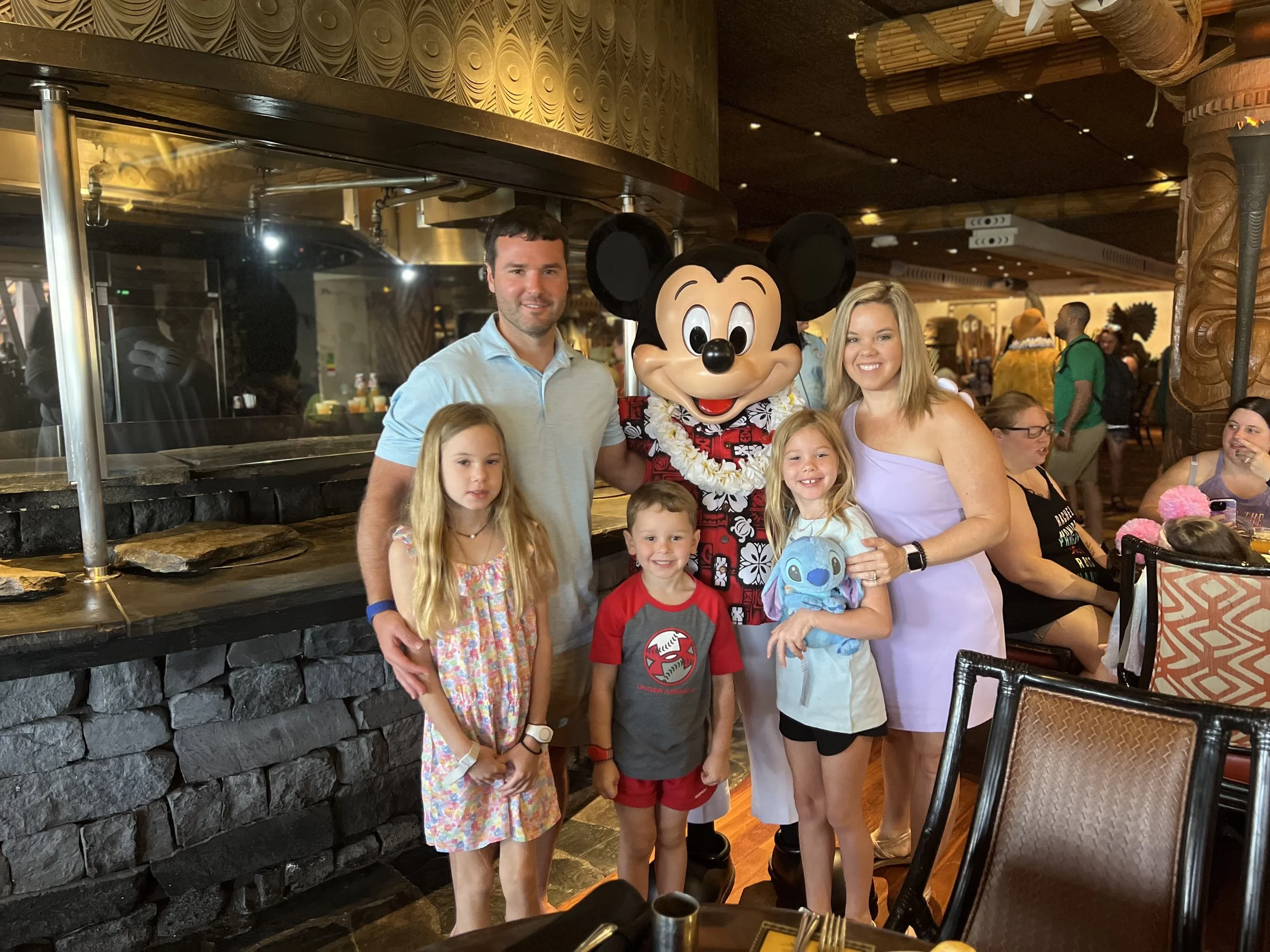 Ohana breakfast is a must! The family style dining works perfectly for a family of 5, and our kids loves Lilo and Stitch!