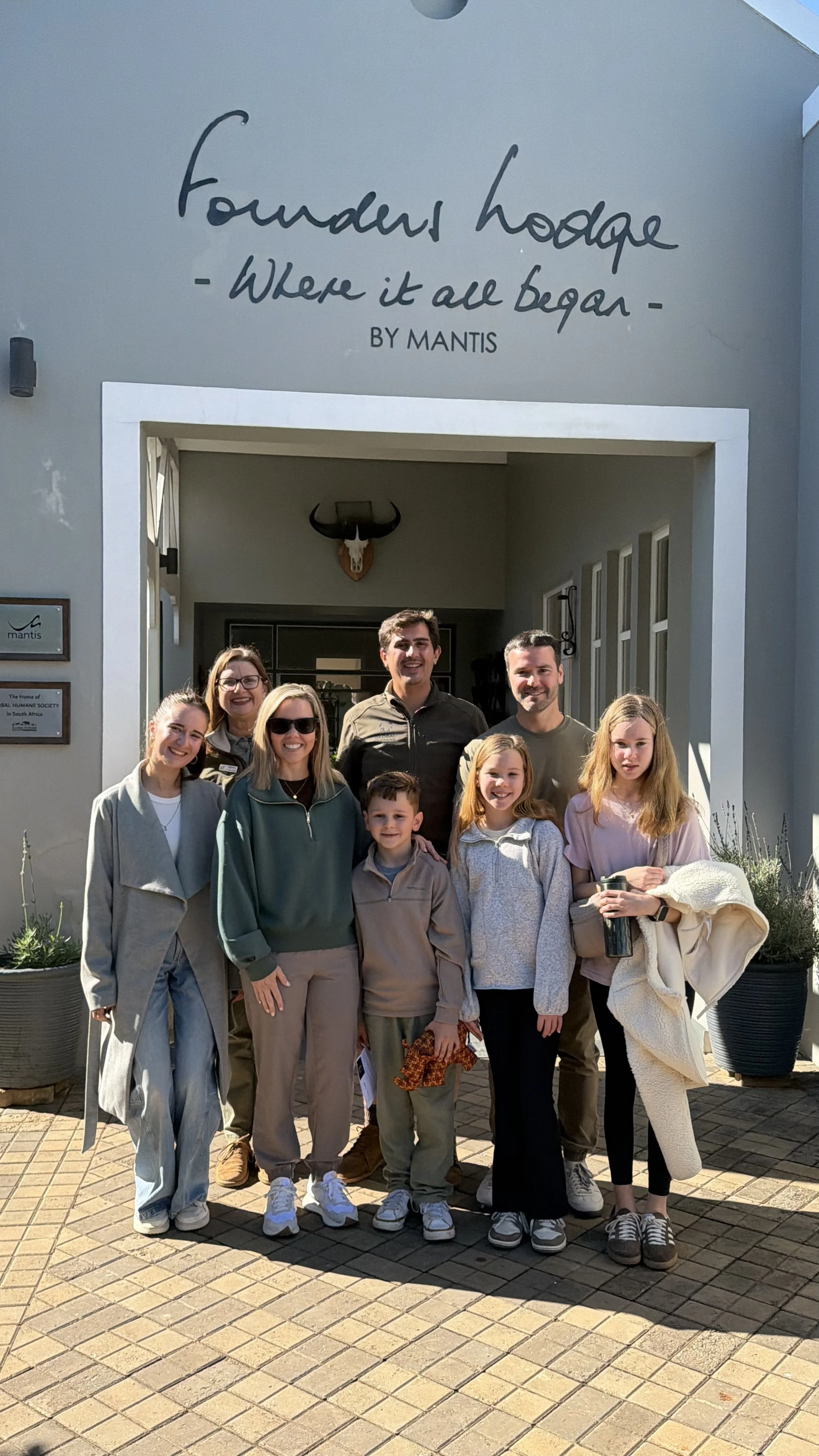 Last day picture with some staff and guide from our safari lodge
