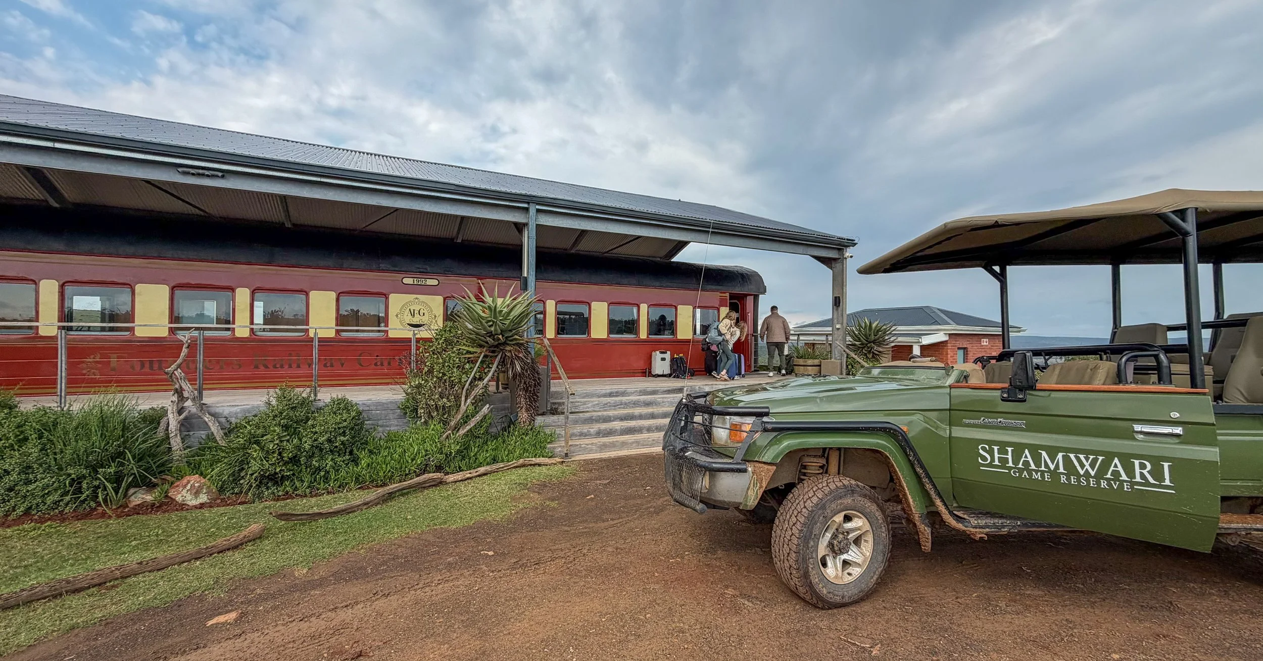 Our room for 3 nights at Founders Lodge by Mantis an Accor property in the railcar and our game truck