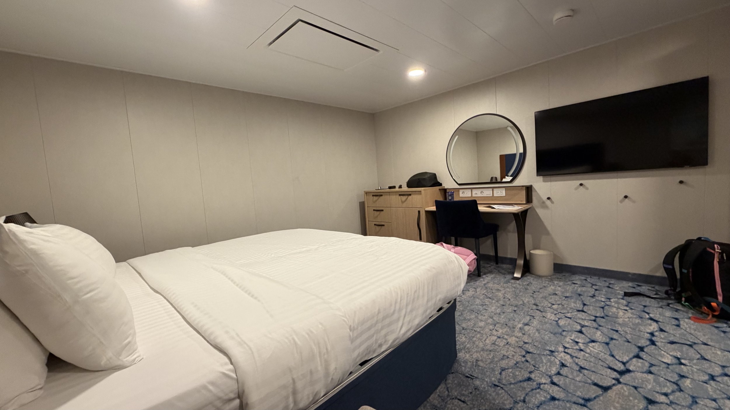 One half of this Spacious Interior Room on the Utopia of the Seas