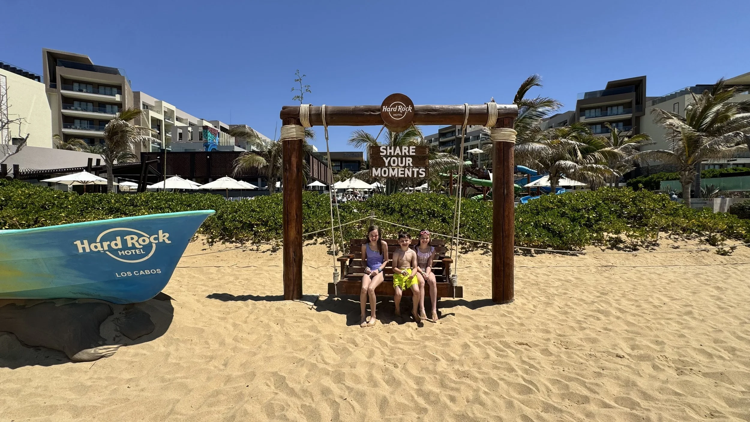 The resort entry from the beach side at Hard Rock Los Cabos