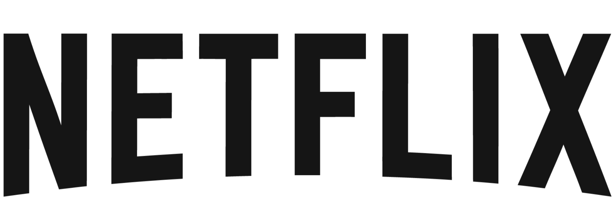 Netflix logo in black on a transparent background.