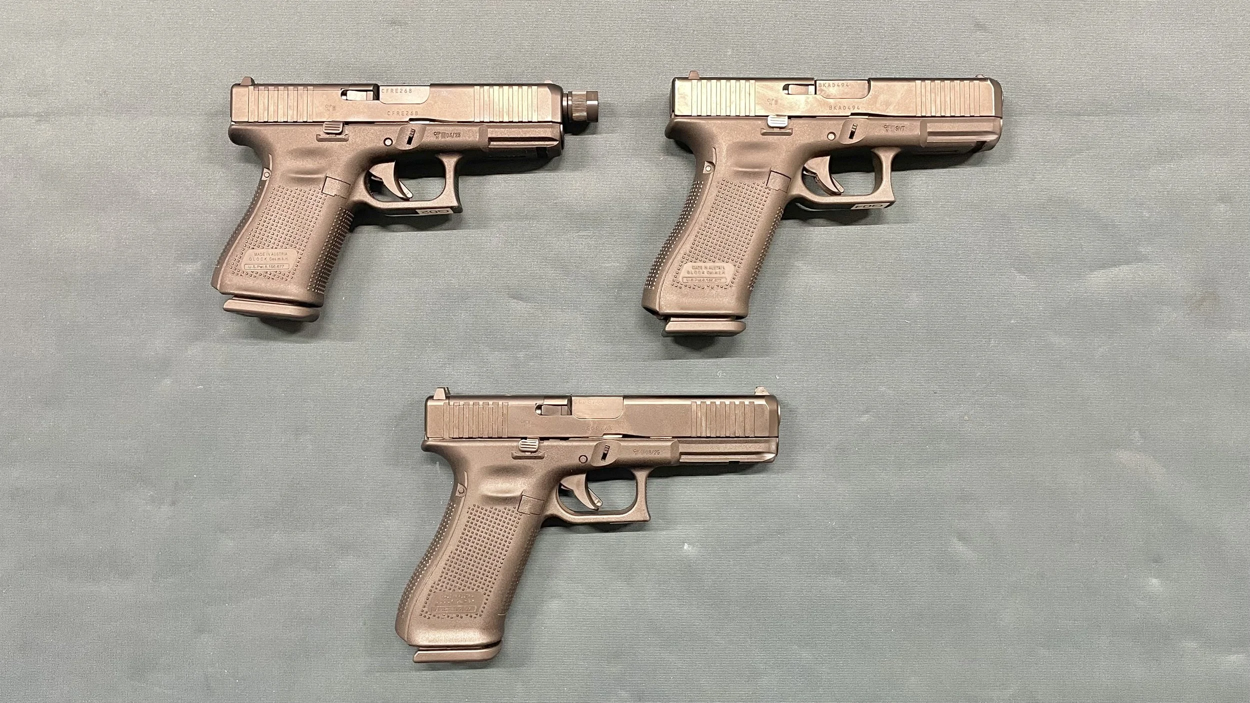 Glock 19 Pro, 45 & 17 Gen 5 pistoolit
