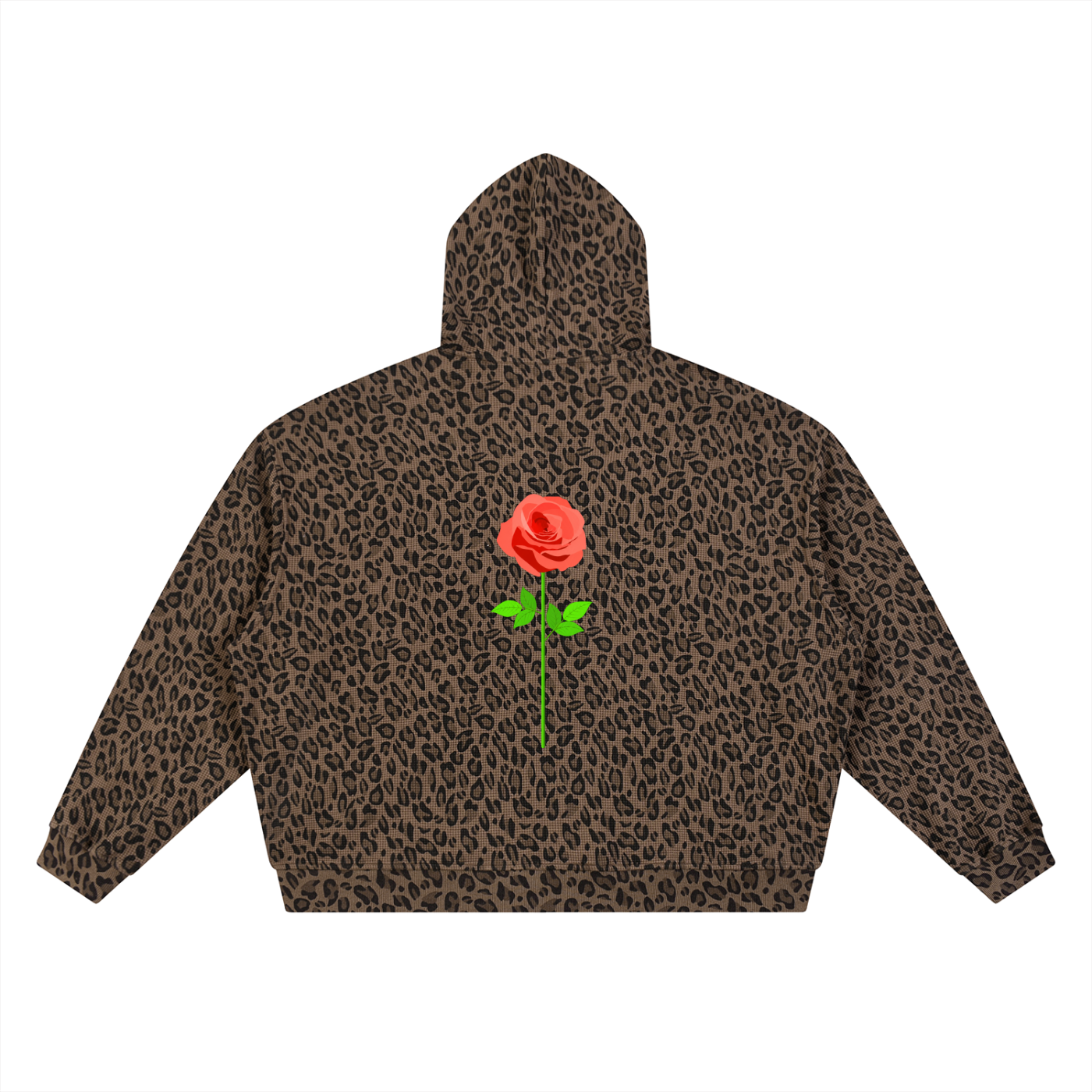 BEAUTY x Pigs Fly Unisex Leopard Print Waffle Full Zip Hoodie
