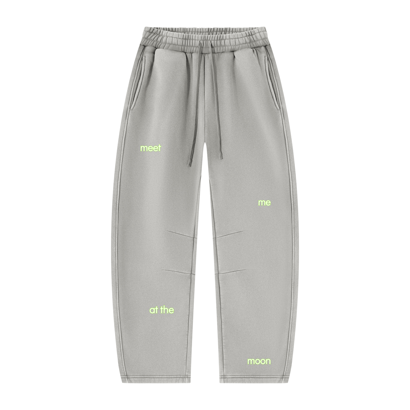 Pigs Fly Unisex Vintage Wash Barrel Leg Fleece Sweatpants