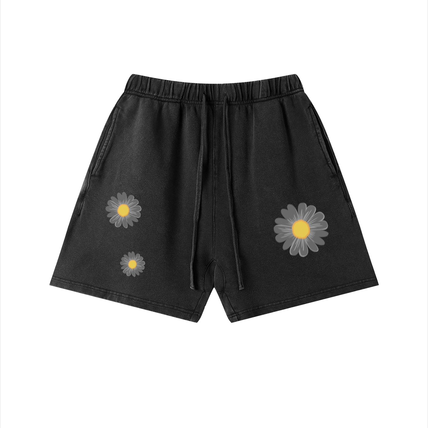 Vintage Wash Cotton Daisy Shorts