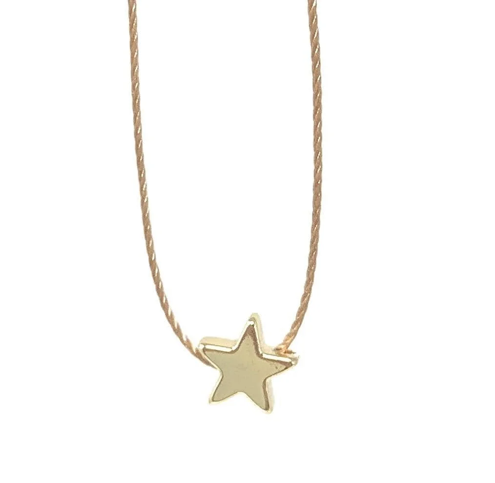 Celestial Gold Star Pendant 16" Necklace