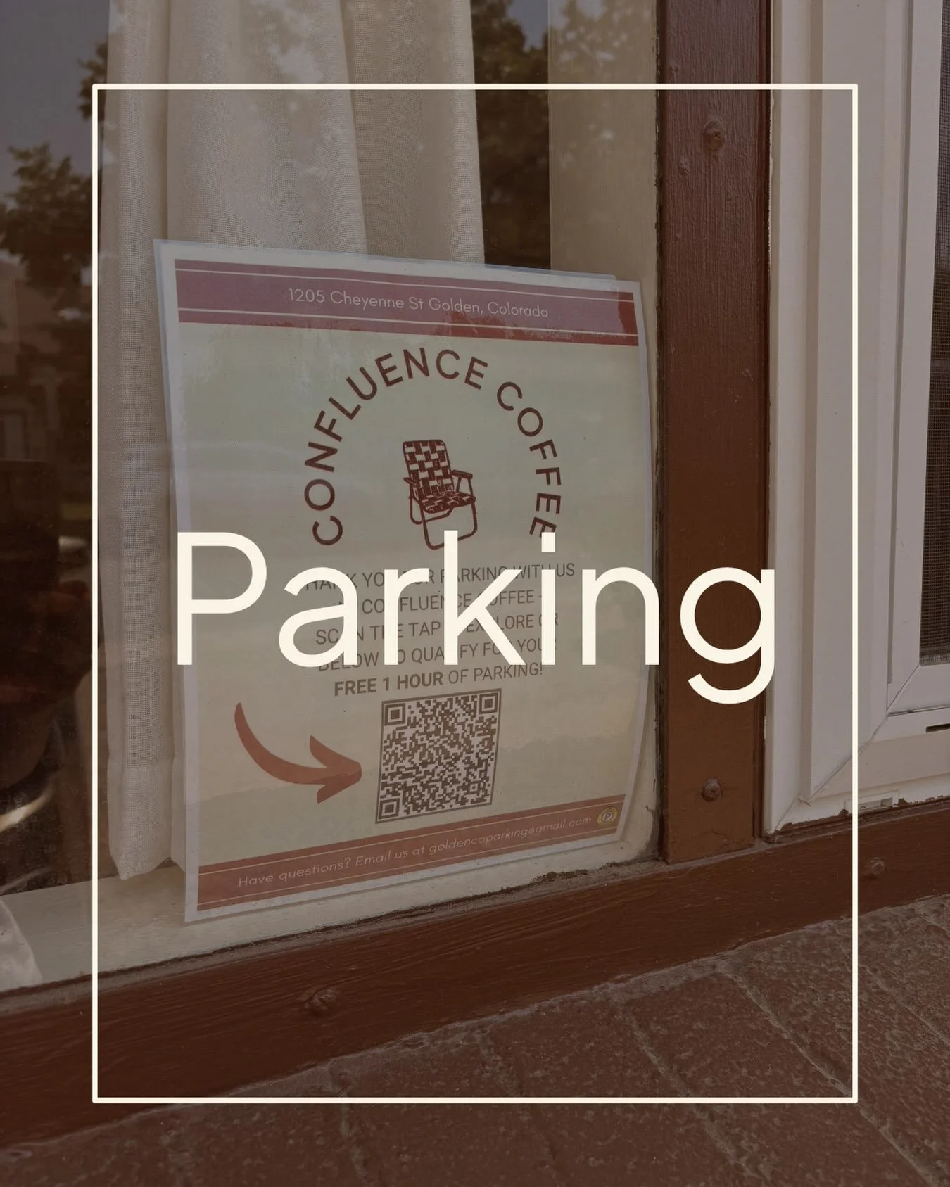 We&rsquo;ve got free one hour parking 

1. Scan the QR code in one of our windows
2. Add your info
3. Enjoy an hour off slow coffee

Stay as long as you&rsquo;d like, but be sure to add more time to the QR code if it&rsquo;s longer than an hour.