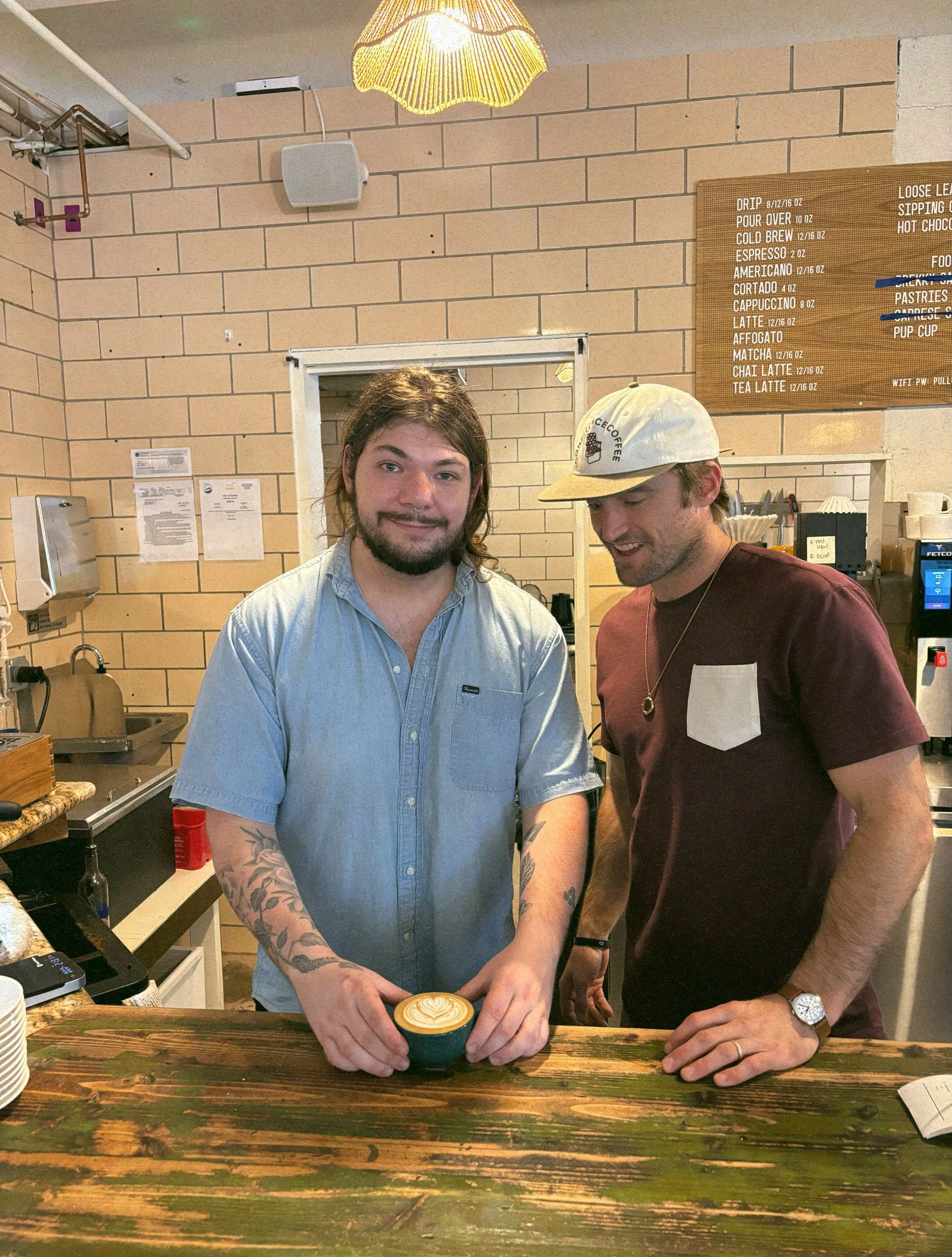 Wishing our main dude behind the bar, @mattkomins, the best of luck at @coffeefestshow Latte Art competition this week!

Everyone gets a Rorschach ink blot test in their cup while he&rsquo;s away. Tell us what you see.