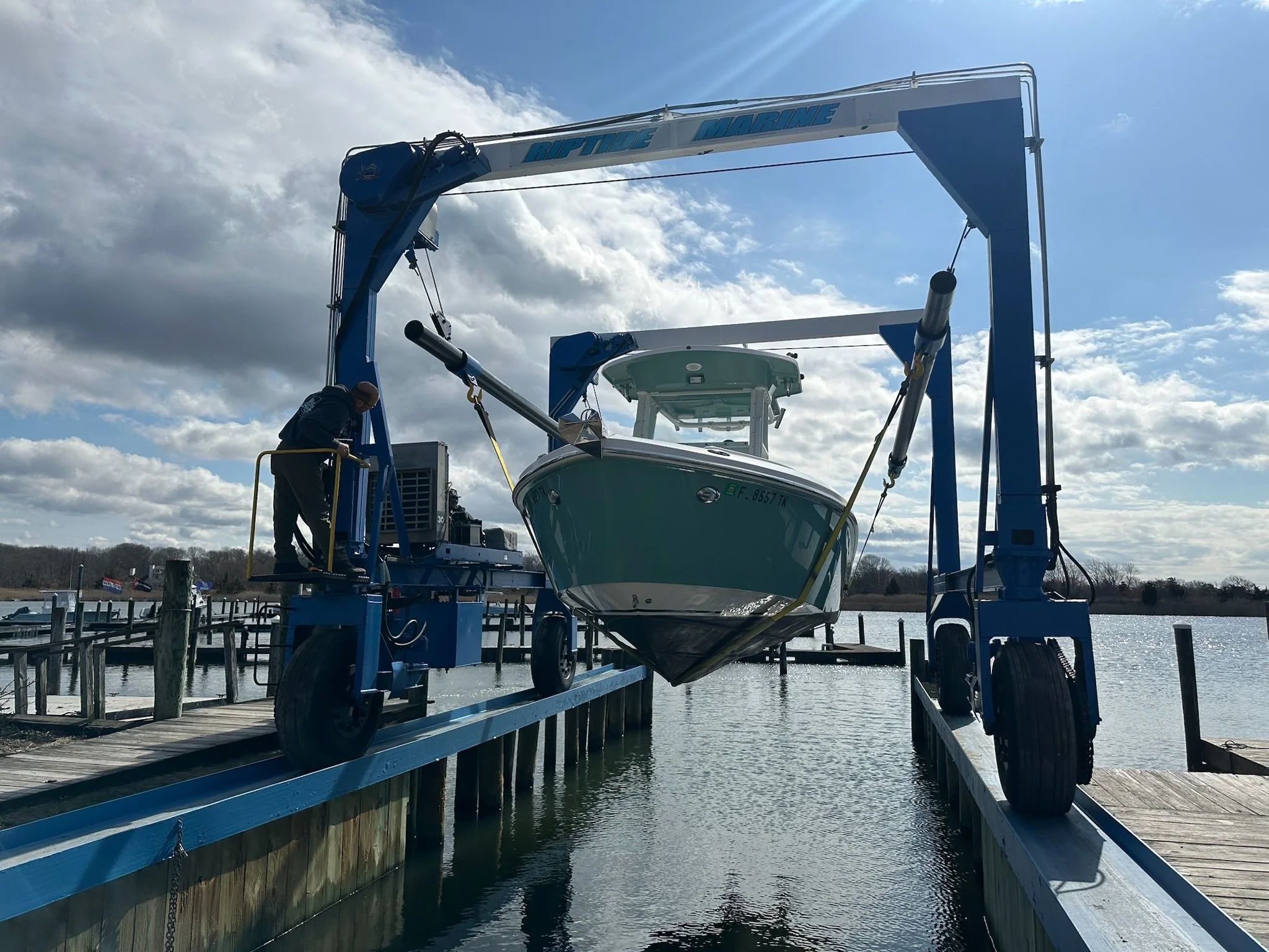 boat on lift