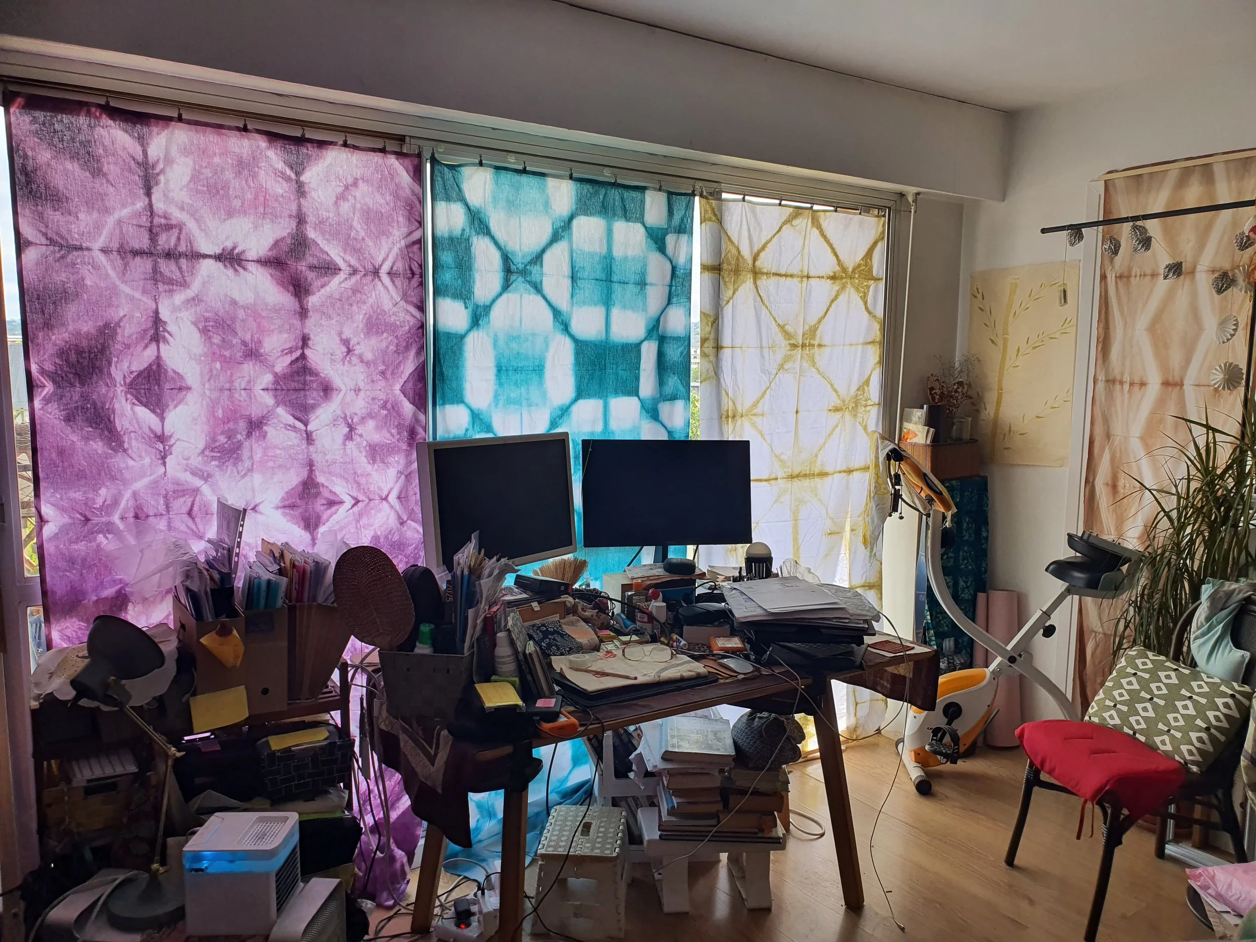 Le géométrique sacré - Handmade Shibori Textile