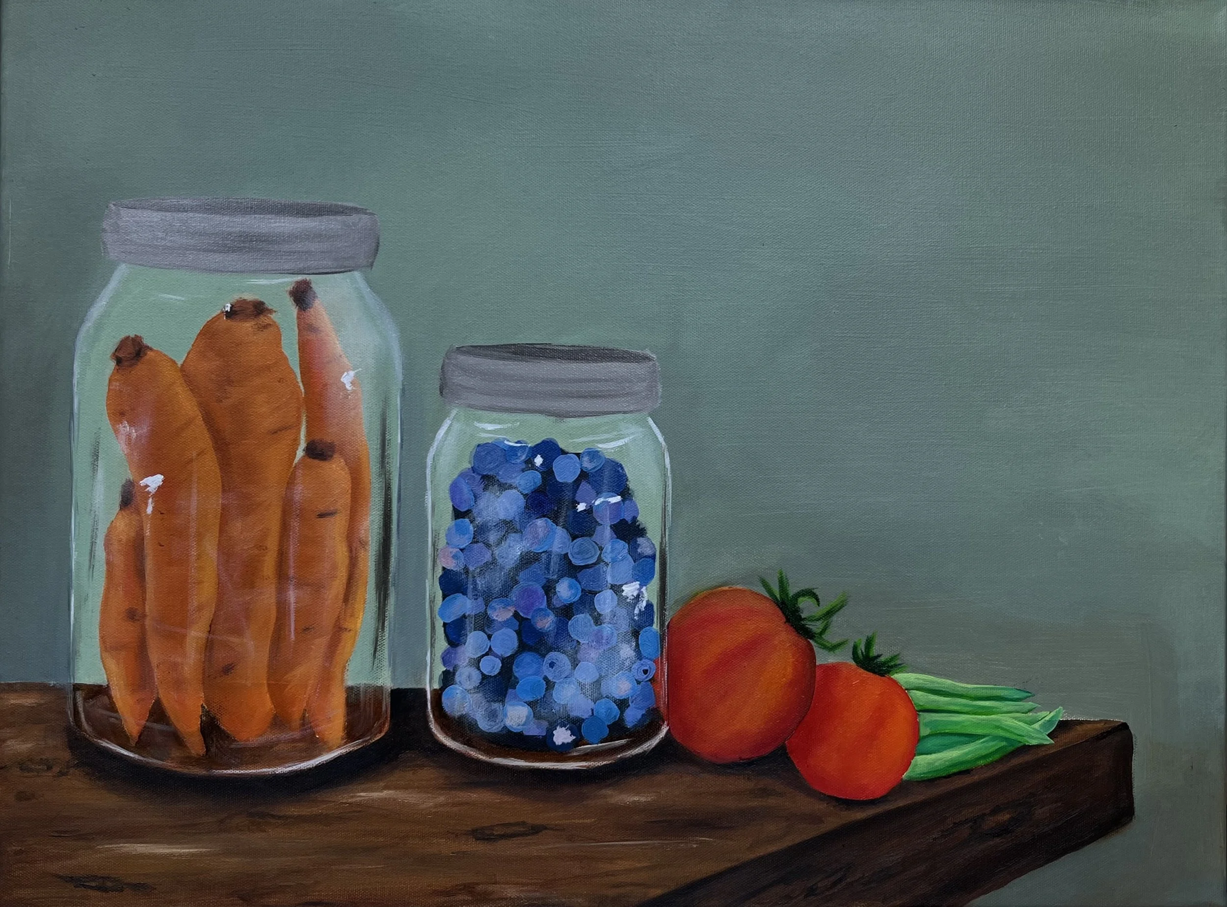 "Garden Harvest", oil on canvas
