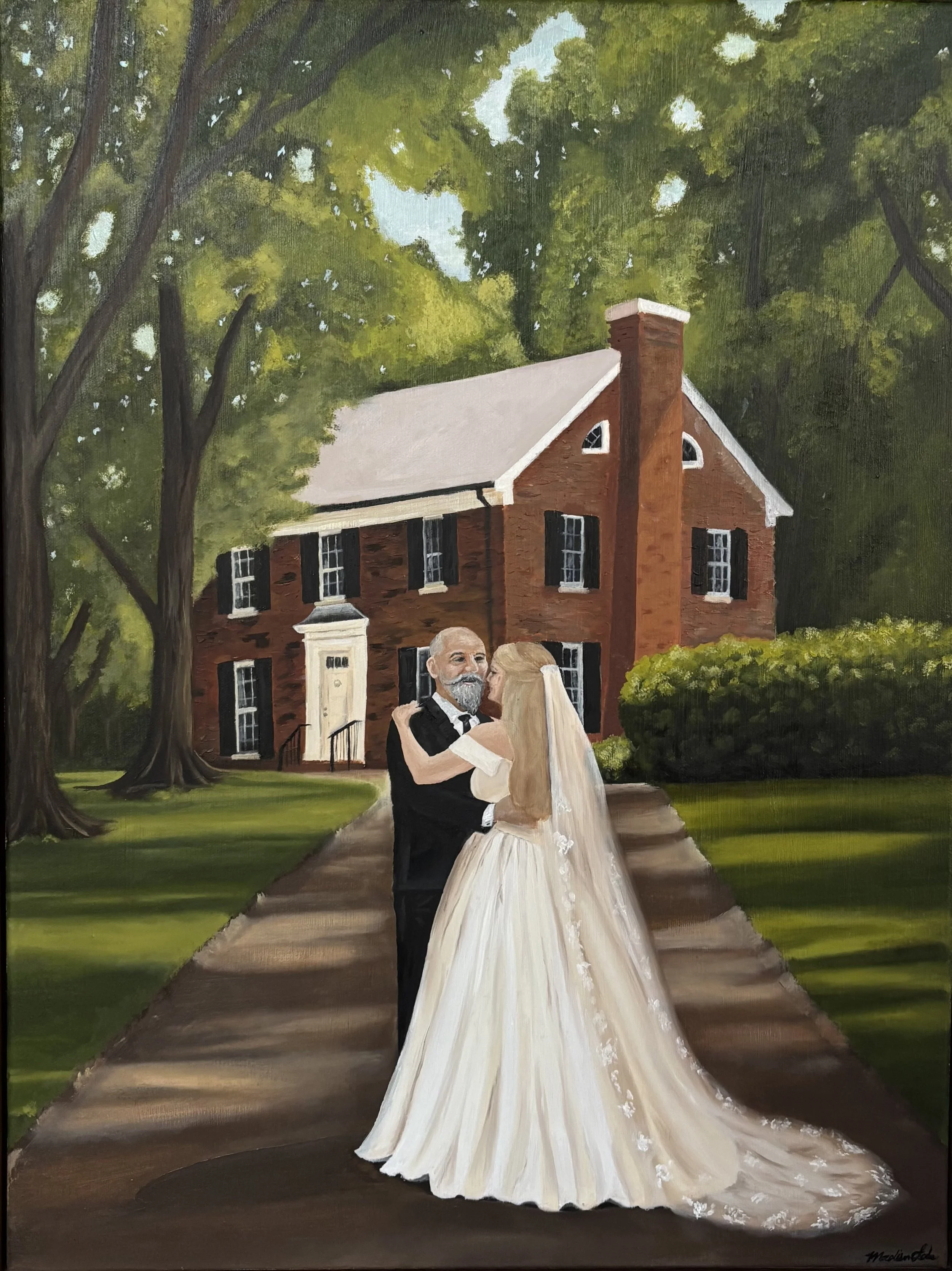 "Dad's First Look", Oil on canvas, 18"x24", 2026