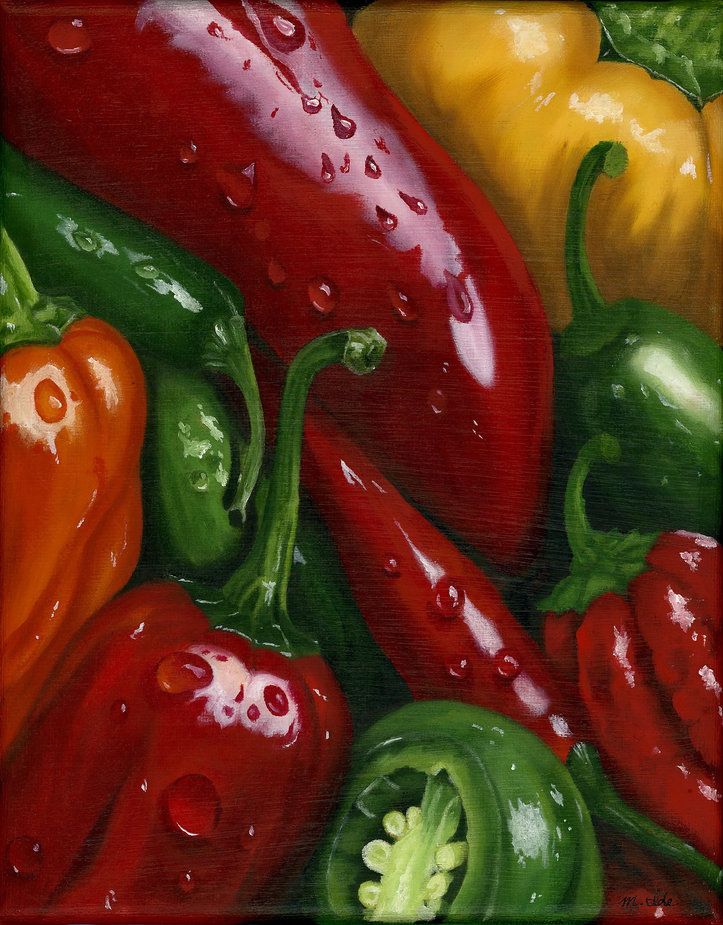 "Peppers", Oil on canvas, 8"x10", 2026
