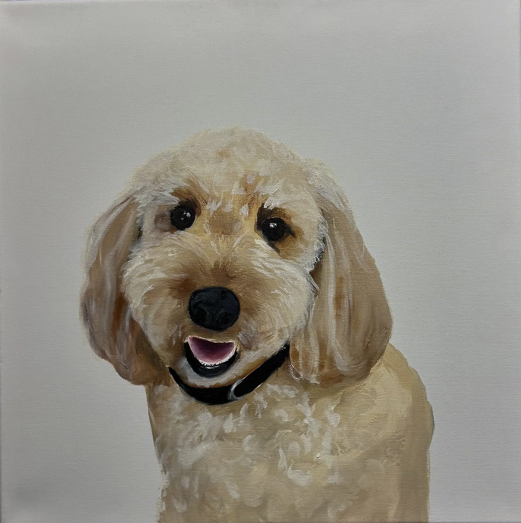 "Doodle", oil on canvas, 8"x8"