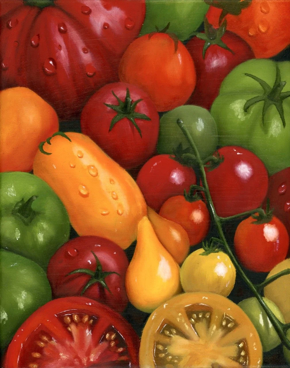 "Tomatoes", Oil on canvas, 8"x10", 2026