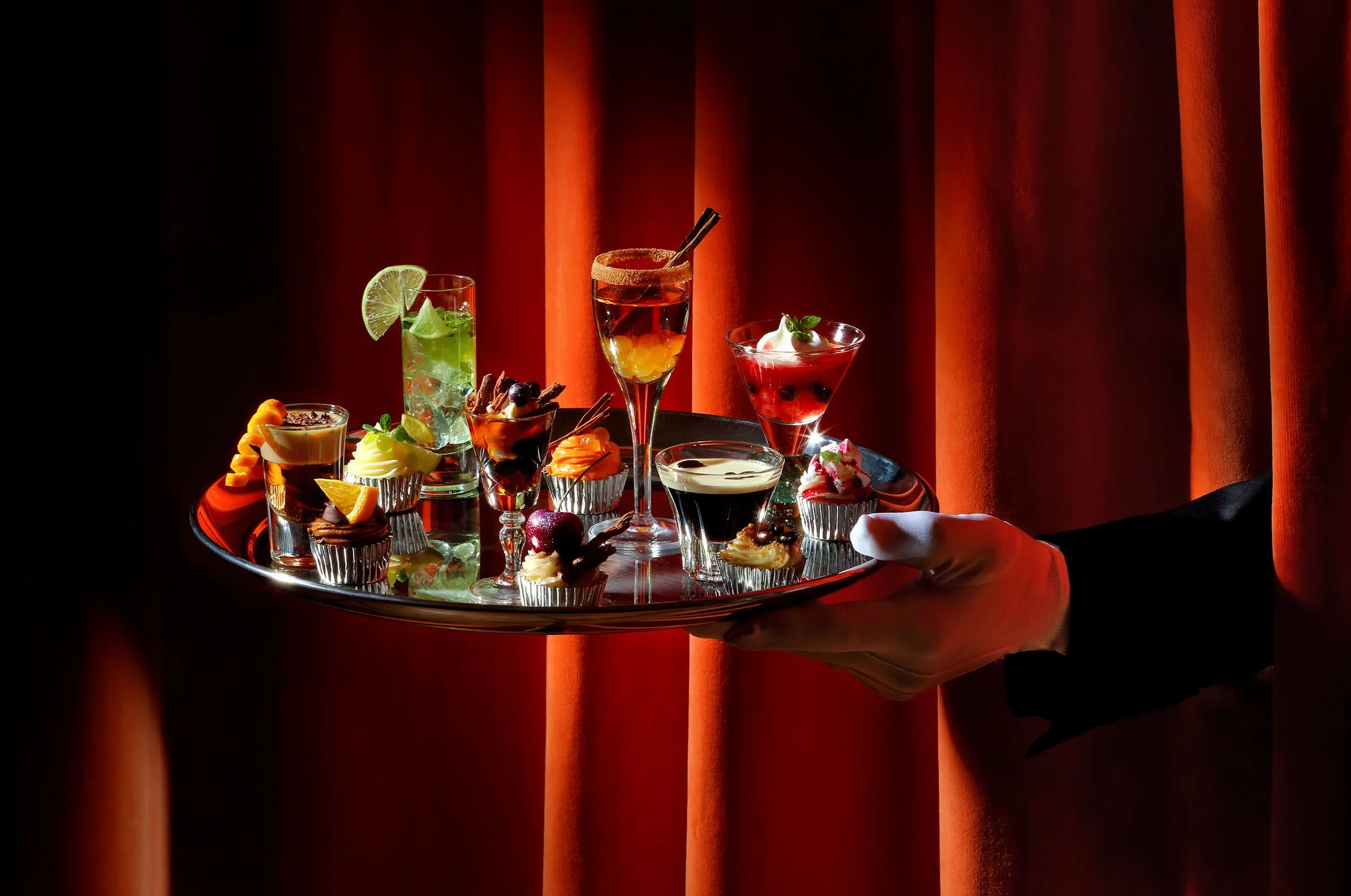 Cakes and cocktails scheme created for Penniblack Catering by Venn Productions