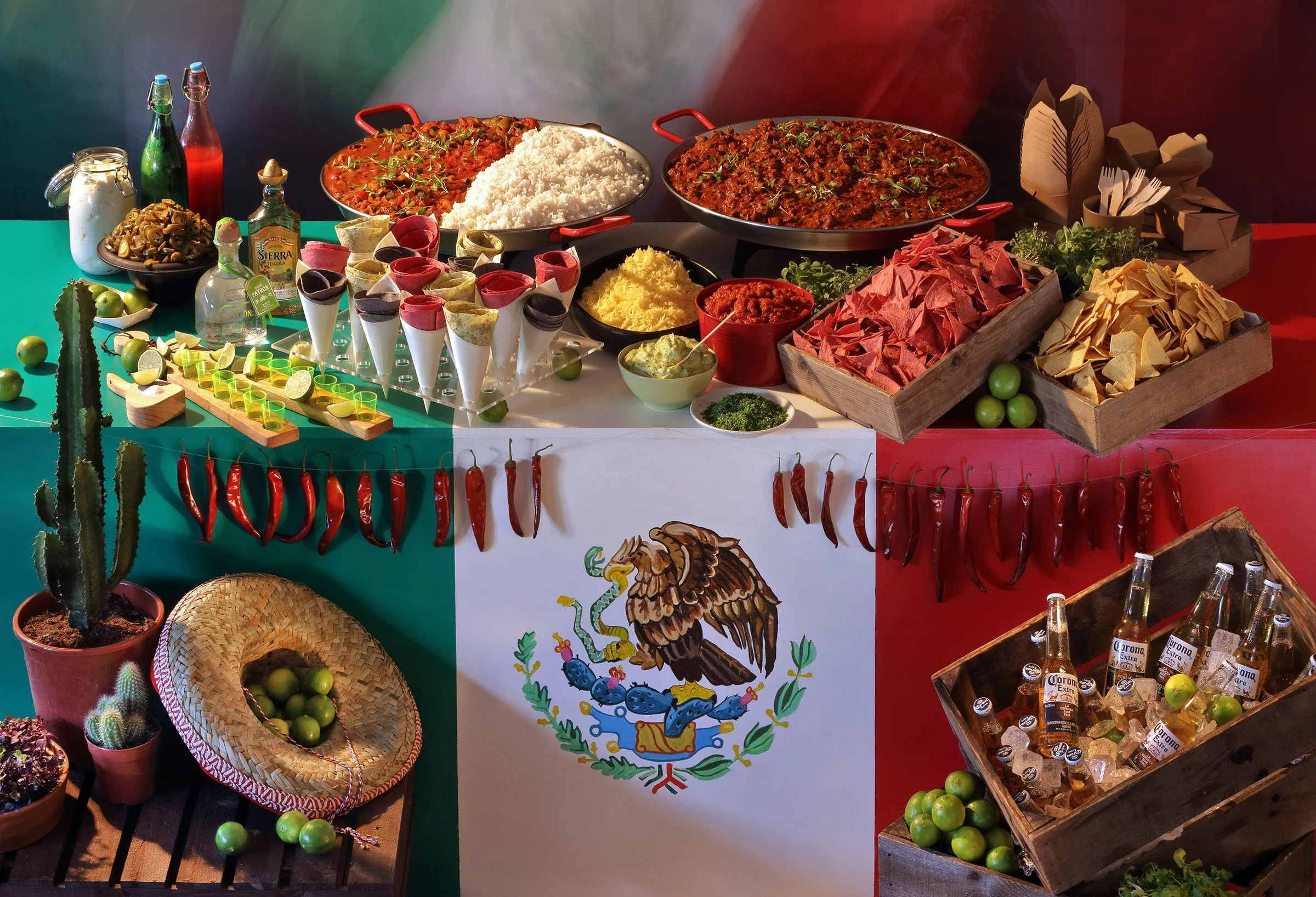 Mexico themed street food stall styled by Venn productions
