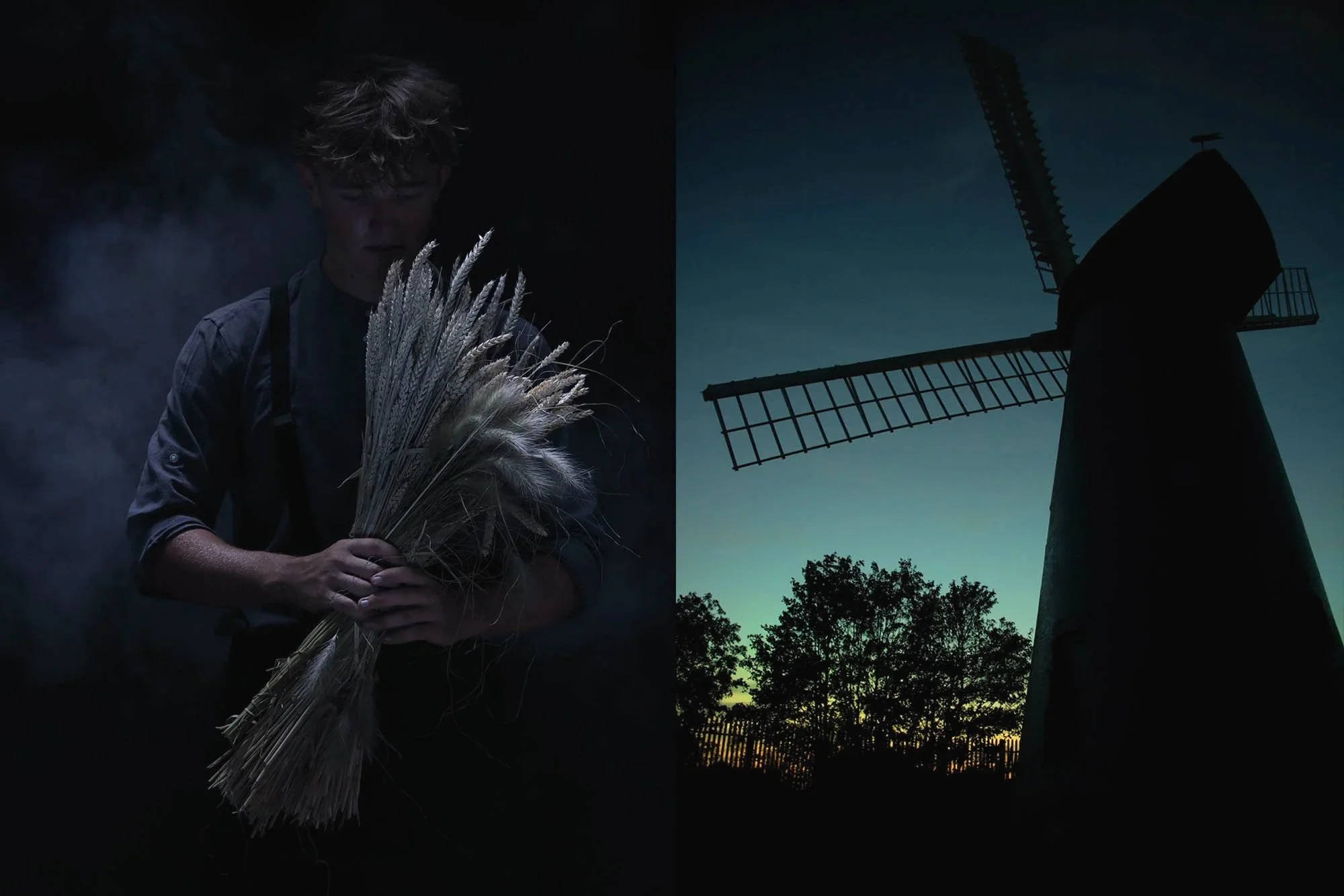 Projection images from the harvest moon event held at Kachette London, created by Venn productions for Penniblack Catering