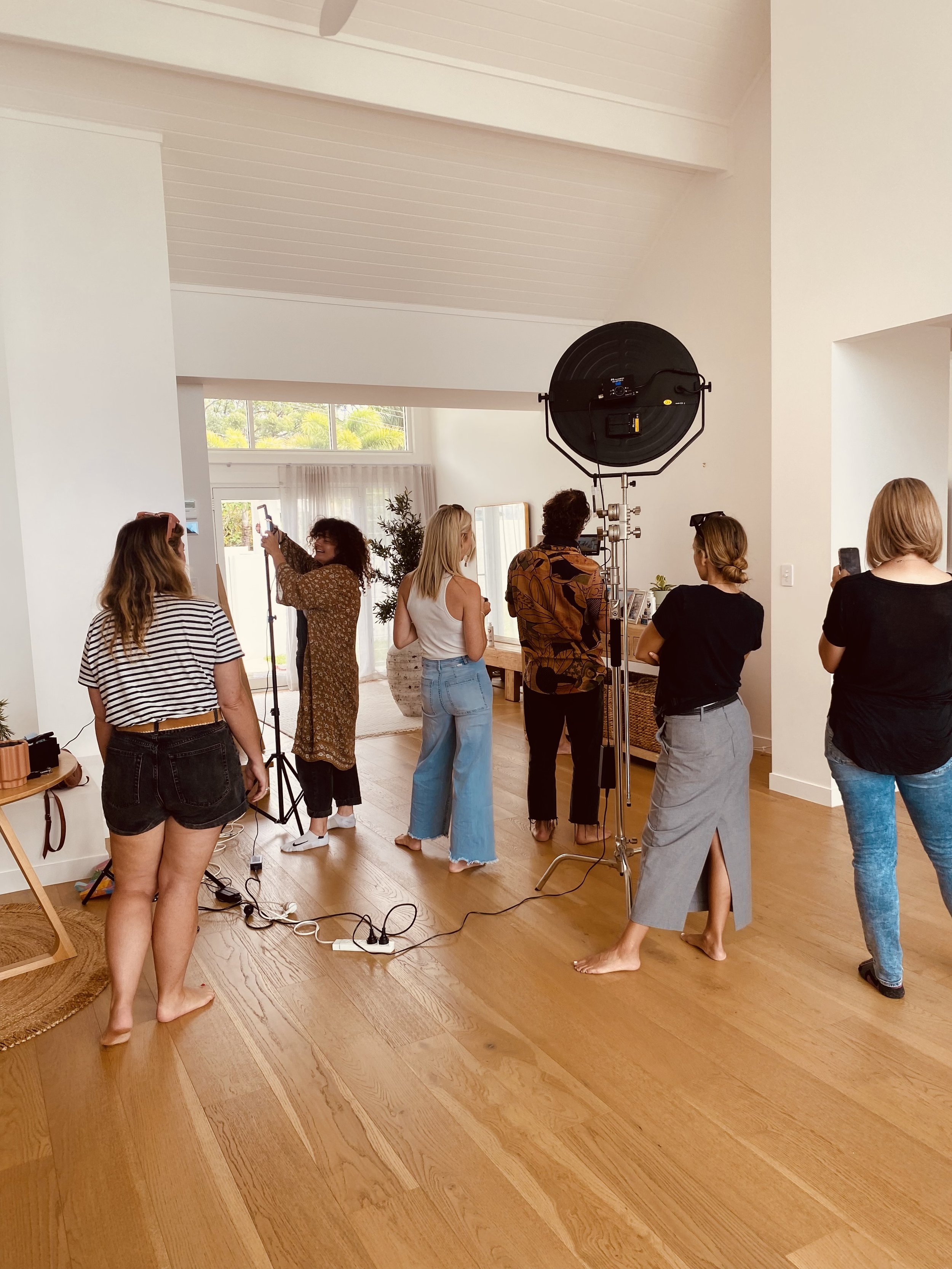 Behind-the-scenes skincare and wellness campaign for Tom Organic by LUME creative and Mos and Co