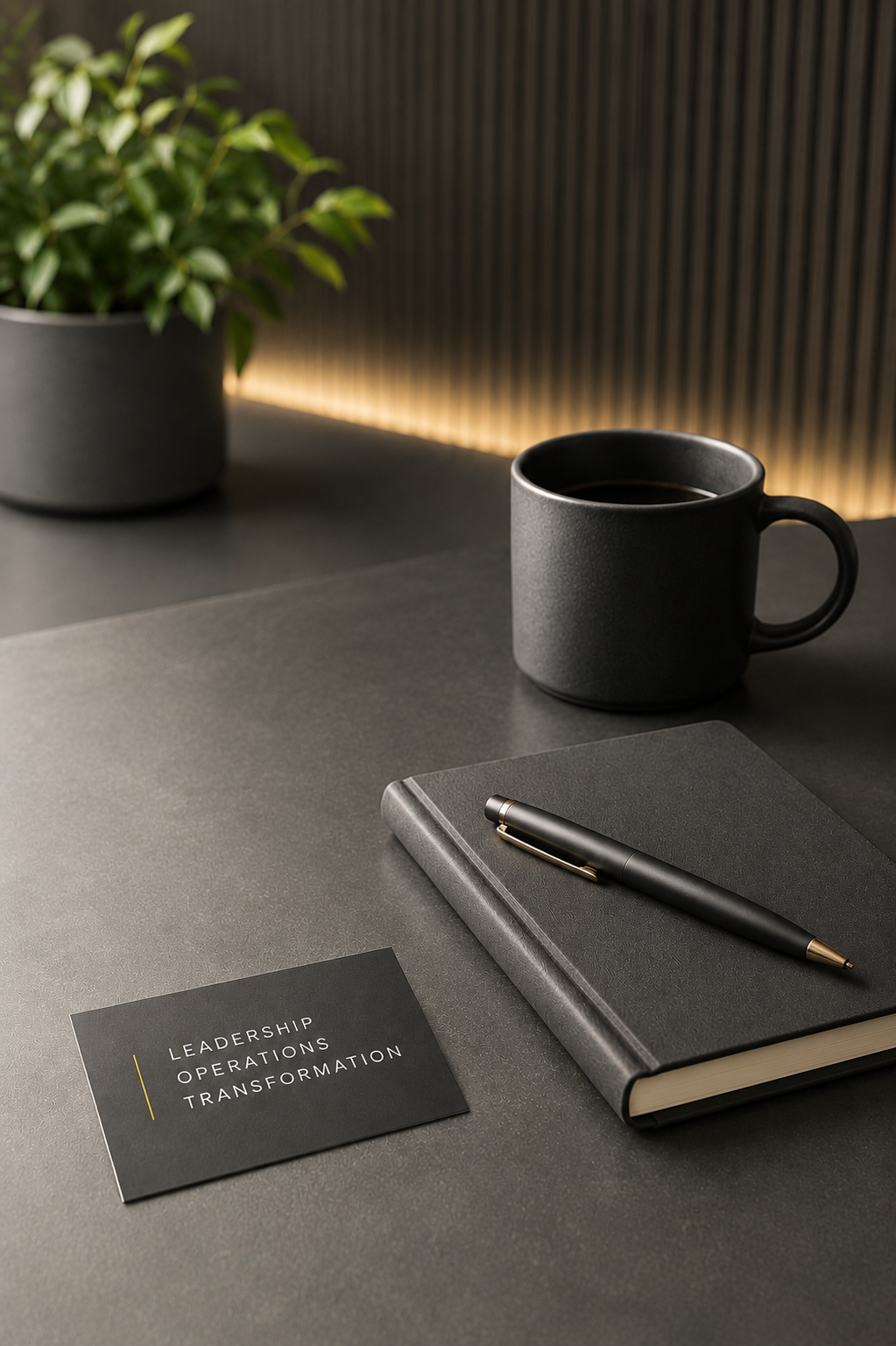 Leadership and operational advisory workspace.
